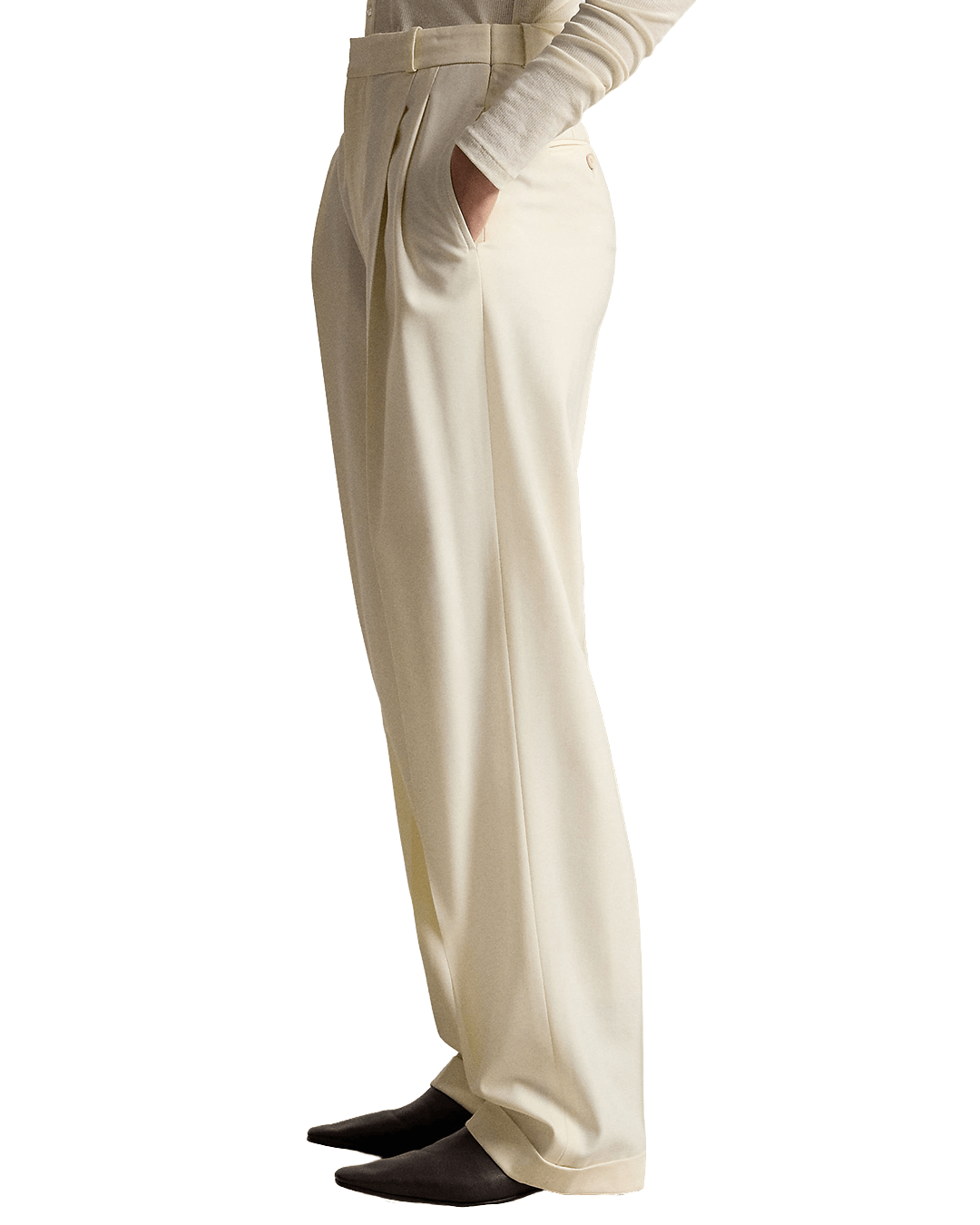 Ralph Lauren Trousers Ralph Lauren Cream Ralph Lauren Bacall Wool-Blend Pant Cream