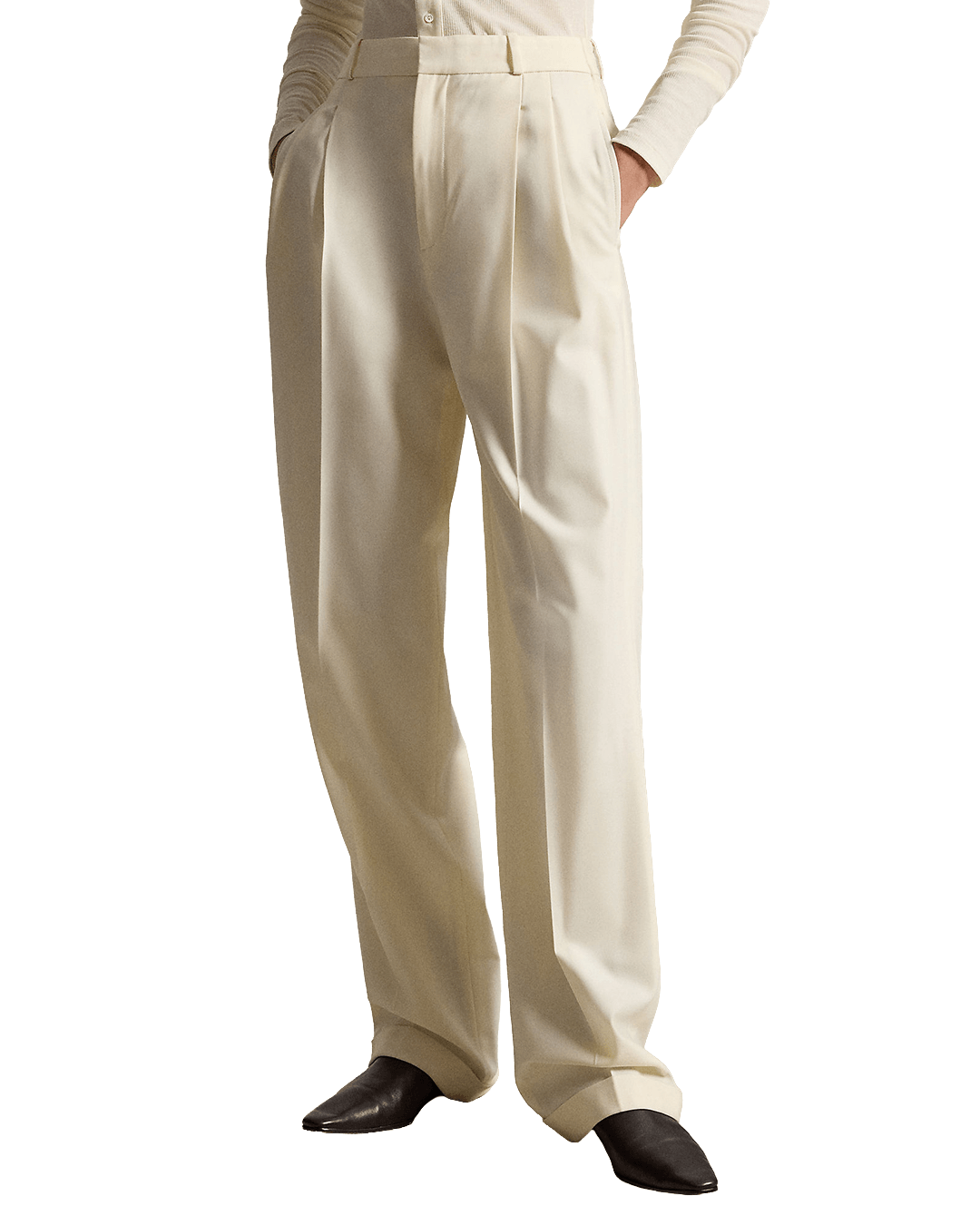 Ralph Lauren Trousers Ralph Lauren Cream Ralph Lauren Bacall Wool-Blend Pant Cream