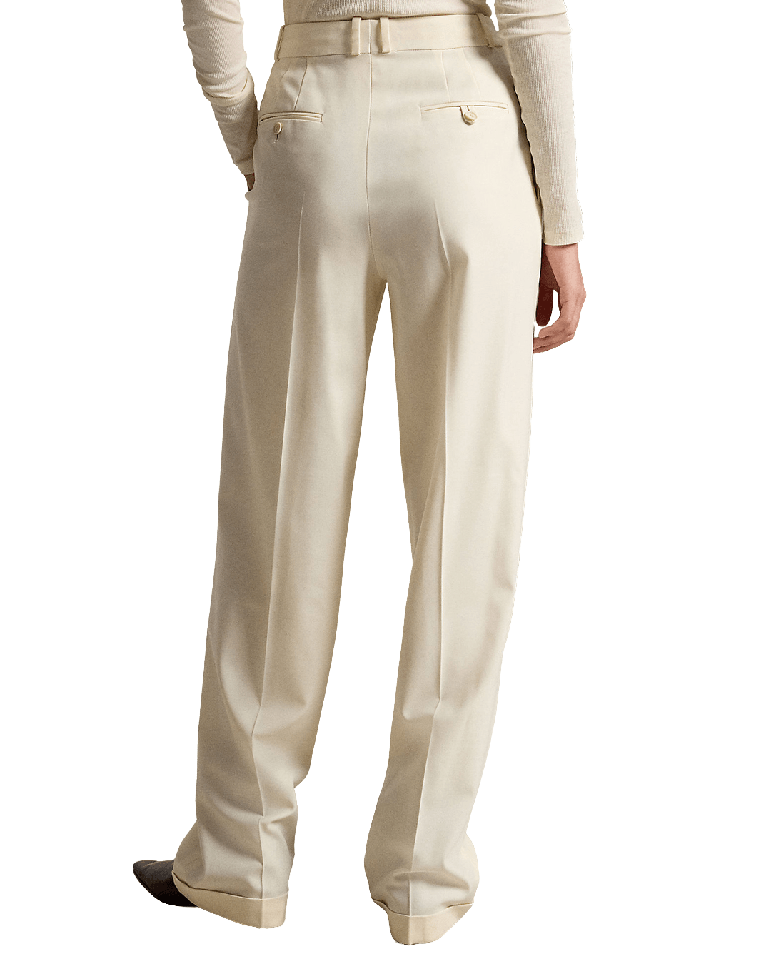 Ralph Lauren Trousers Ralph Lauren Cream Ralph Lauren Bacall Wool-Blend Pant Cream