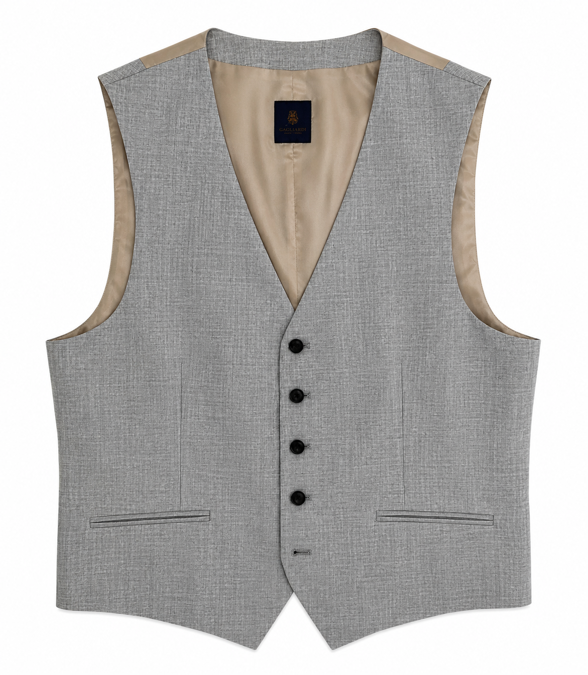 Gagliardi Grey M&M Waistcoat Reda Tropical Super 110S Silver