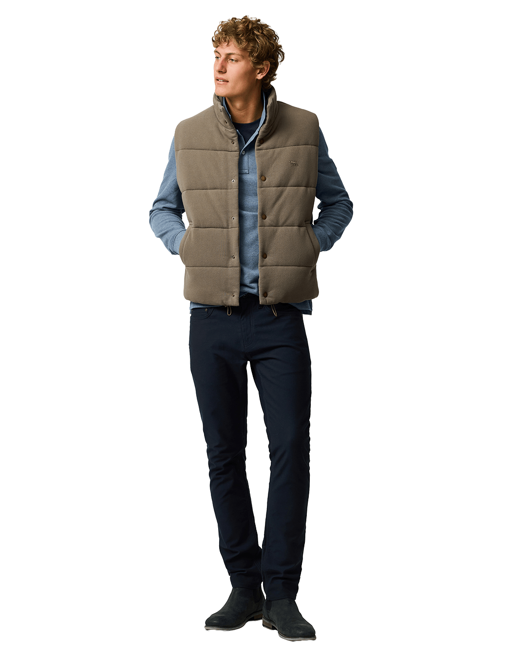 Rodd & Gunn Gilets Rodd & Gunn Khaki Lake Ferry Gilet