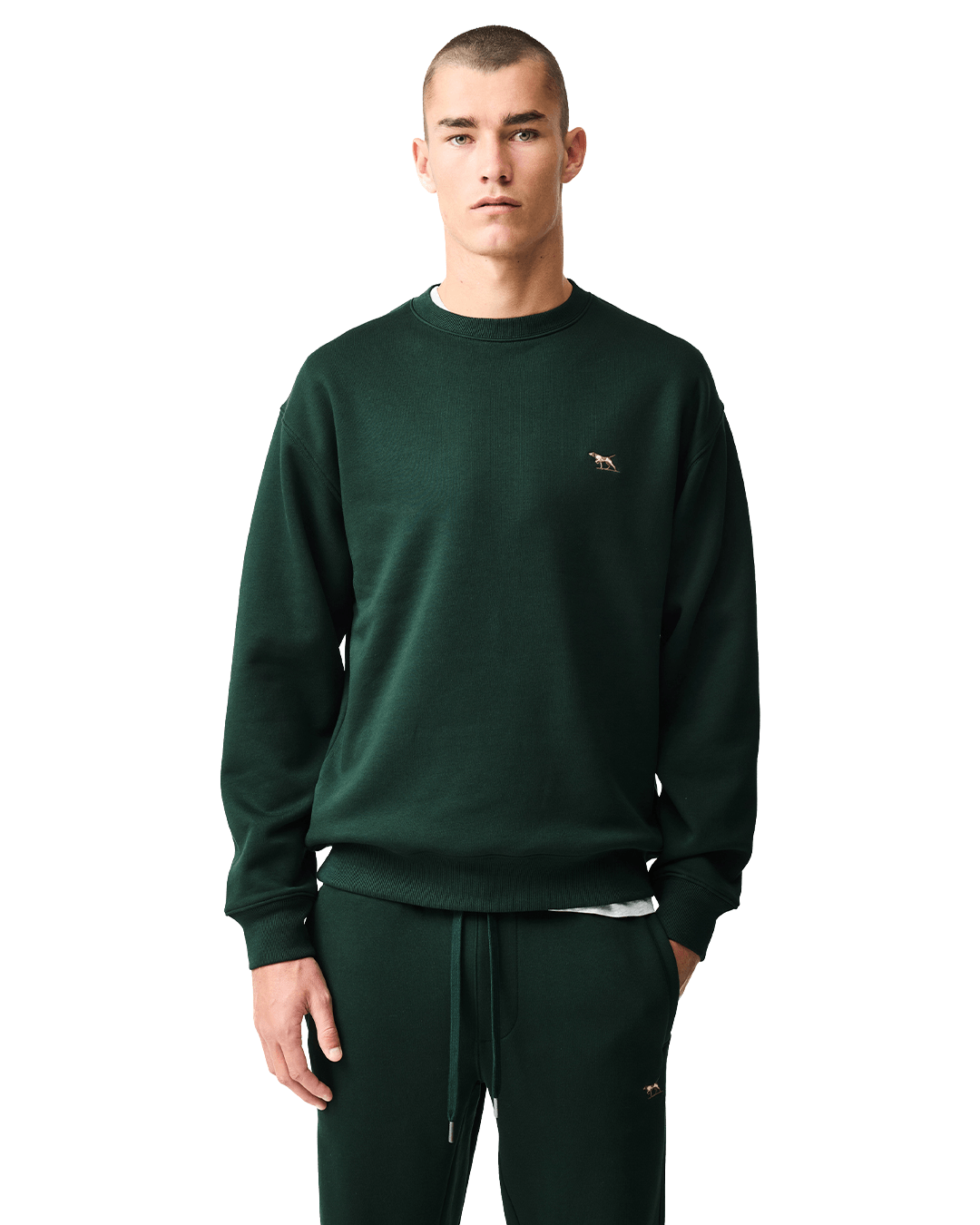 Rodd & Gunn Jumpers Rodd & Gunn Forest Green Otago Crew Neck Sweatshirt
