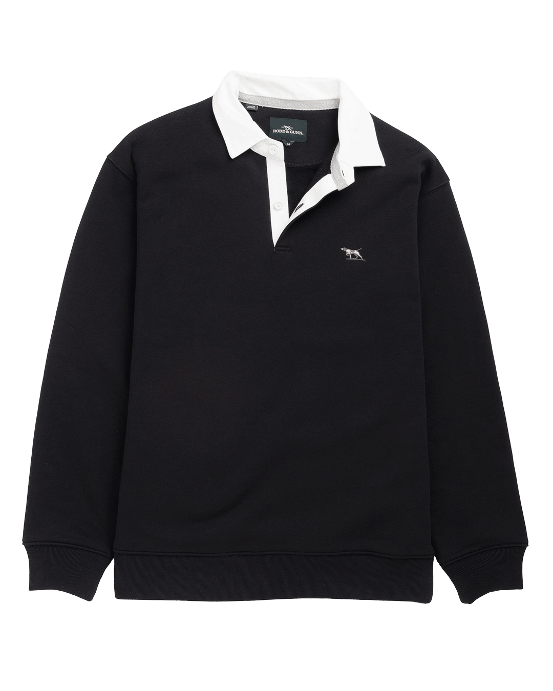 Rodd & Gunn Polo Shirts Rodd & Gunn Black Otago Rugby Shirt