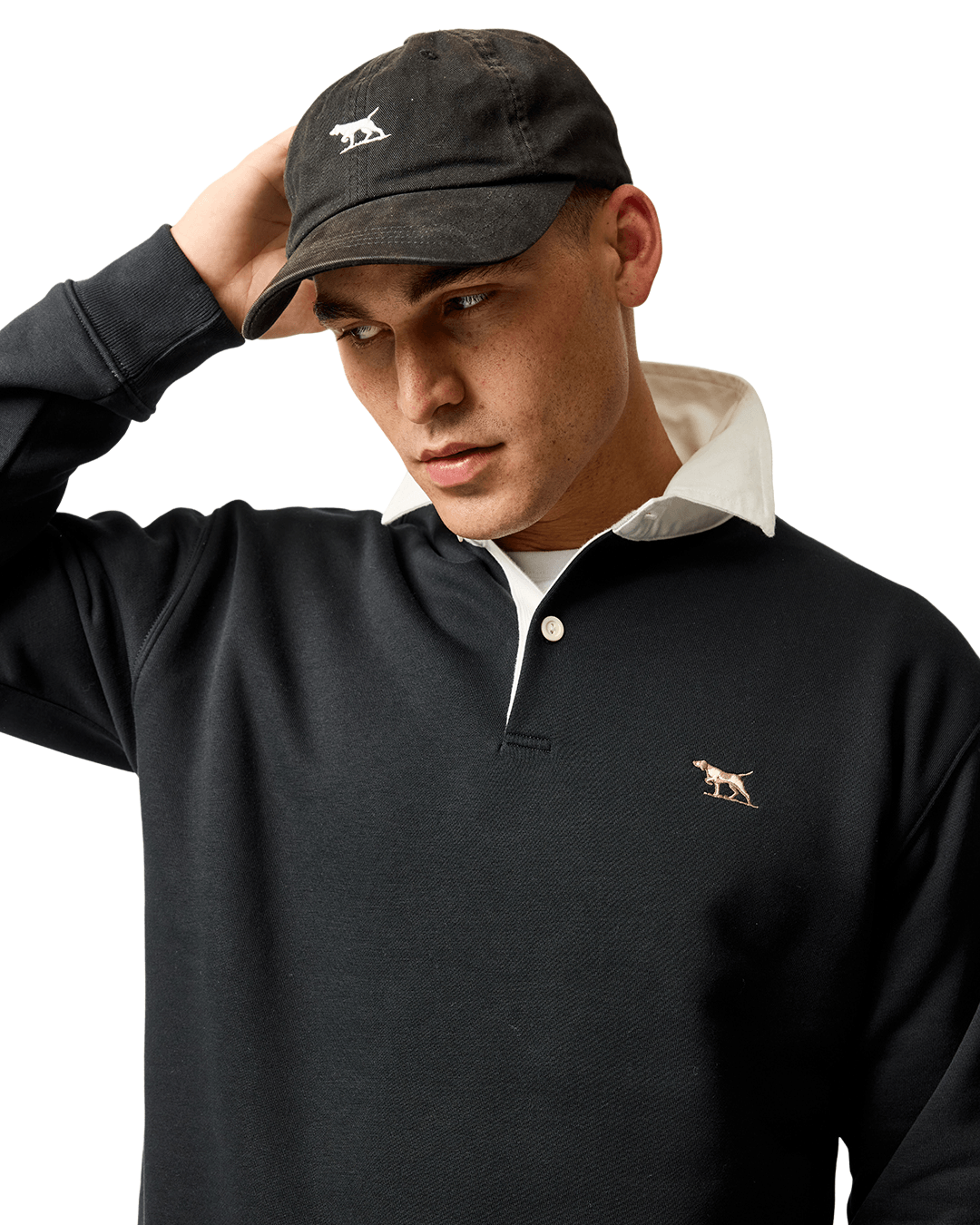 Rodd & Gunn Polo Shirts Rodd & Gunn Black Otago Rugby Shirt