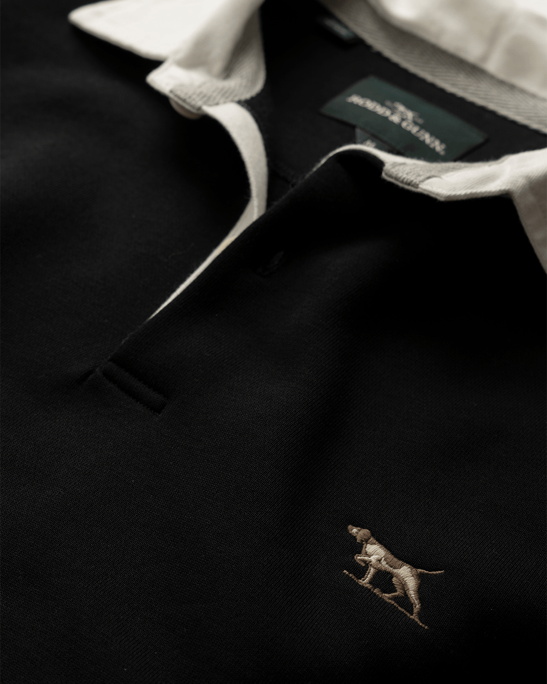 Rodd & Gunn Polo Shirts Rodd & Gunn Black Otago Rugby Shirt