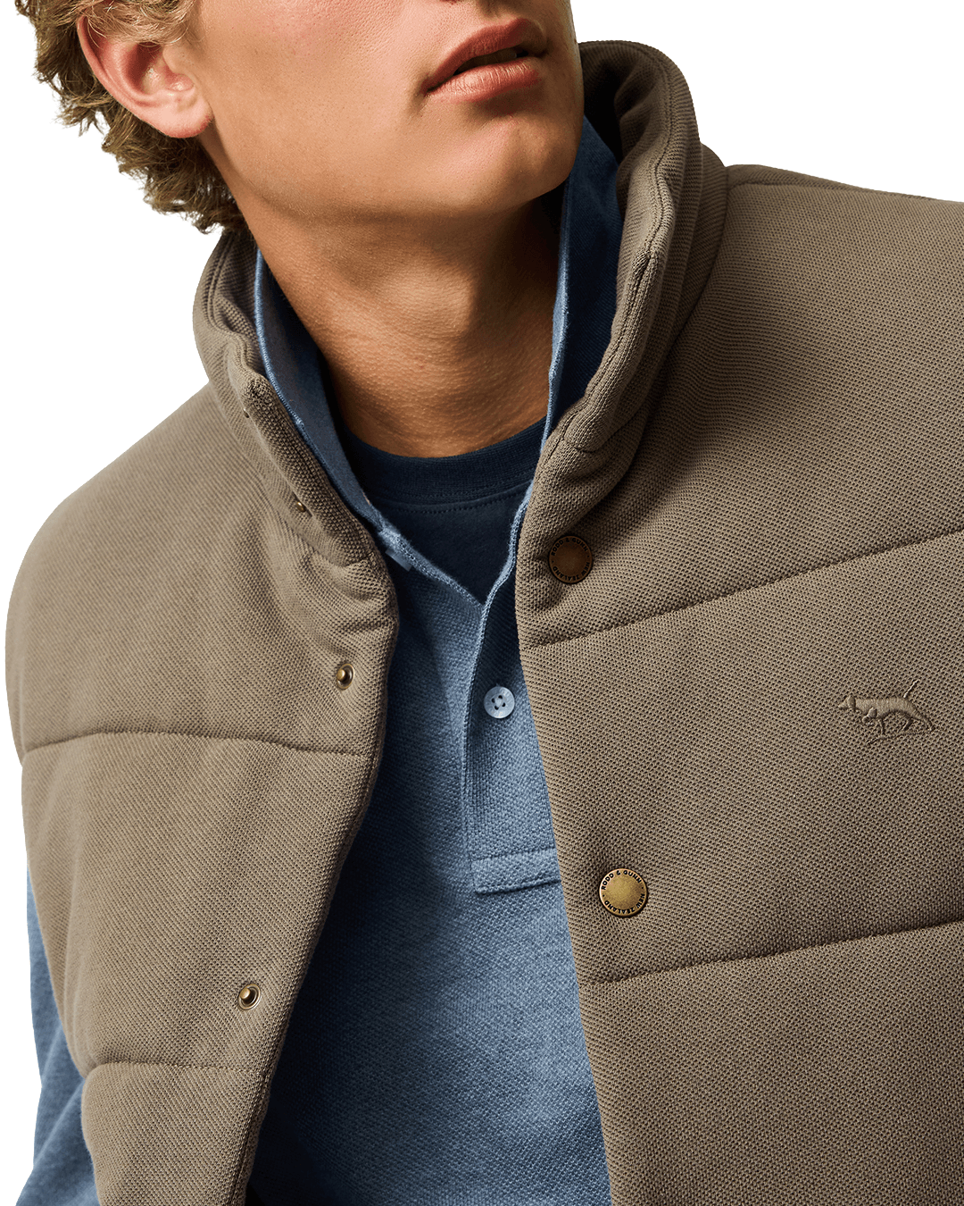 Rodd & Gunn Polo Shirts Rodd & Gunn Chambray Blue Gunn Long Sleeve Polo Shirt
