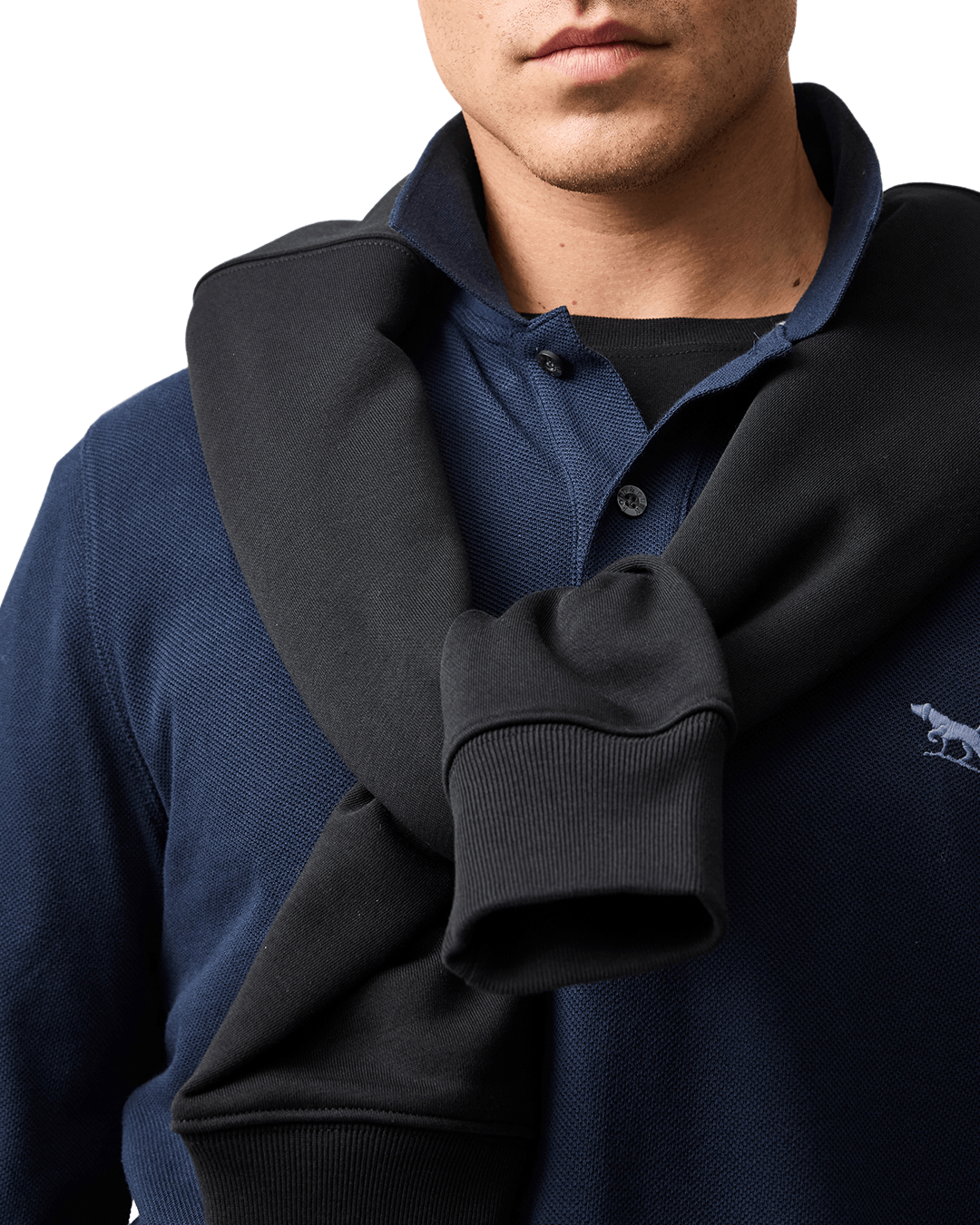 Rodd & Gunn Polo Shirts Rodd & Gunn Eclipse Blue Gunn Long Sleeve Polo Shirt