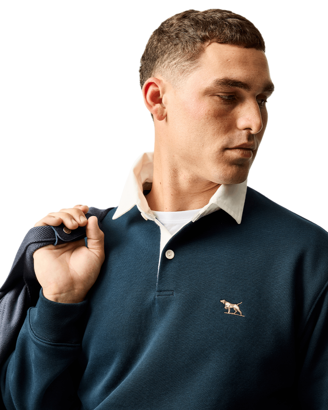 Rodd & Gunn Polo Shirts Rodd & Gunn Eclipse Blue Otago Rugby Shirt