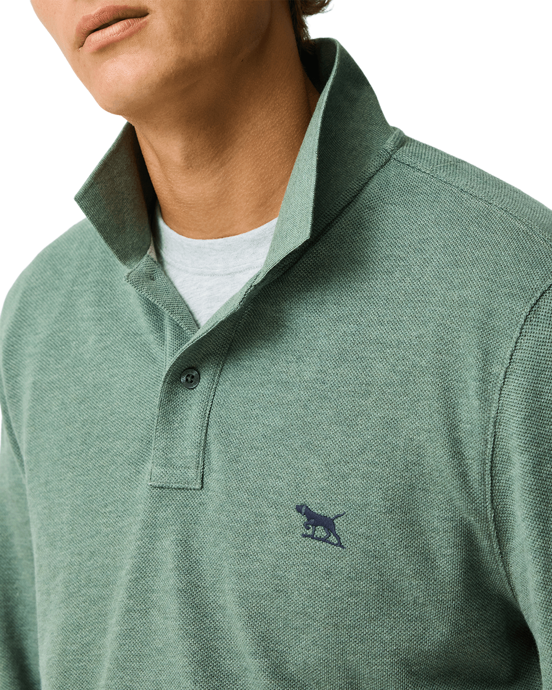 Rodd & Gunn Polo Shirts Rodd & Gunn Fern Green Gunn Long Sleeve Polo Shirt