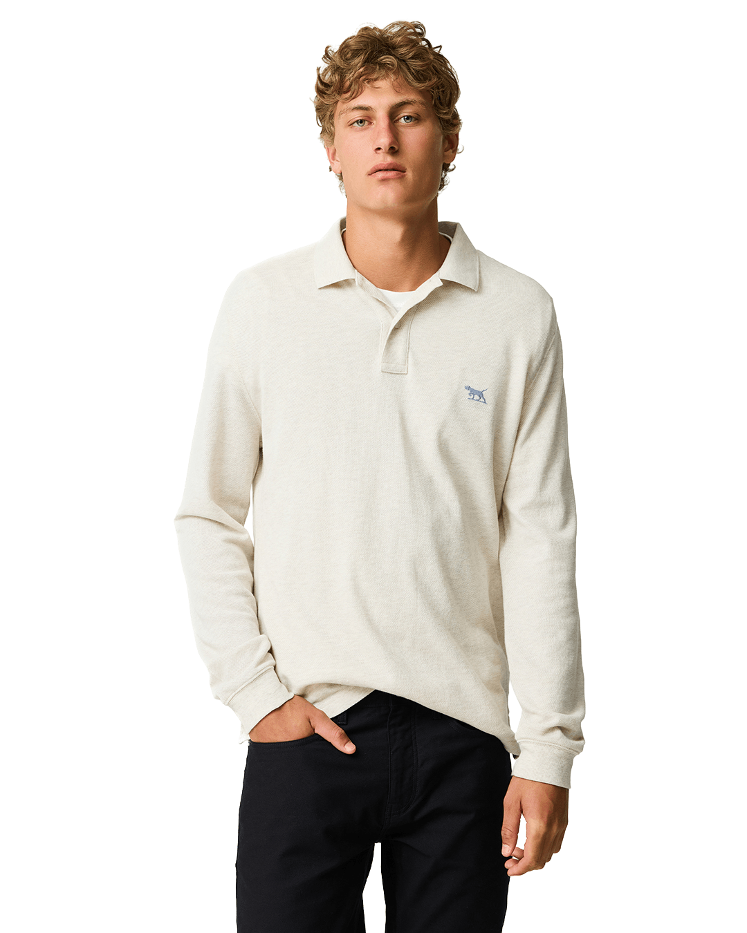Rodd & Gunn Polo Shirts Rodd & Gunn Natural Gunn Long Sleeve Polo Shirt