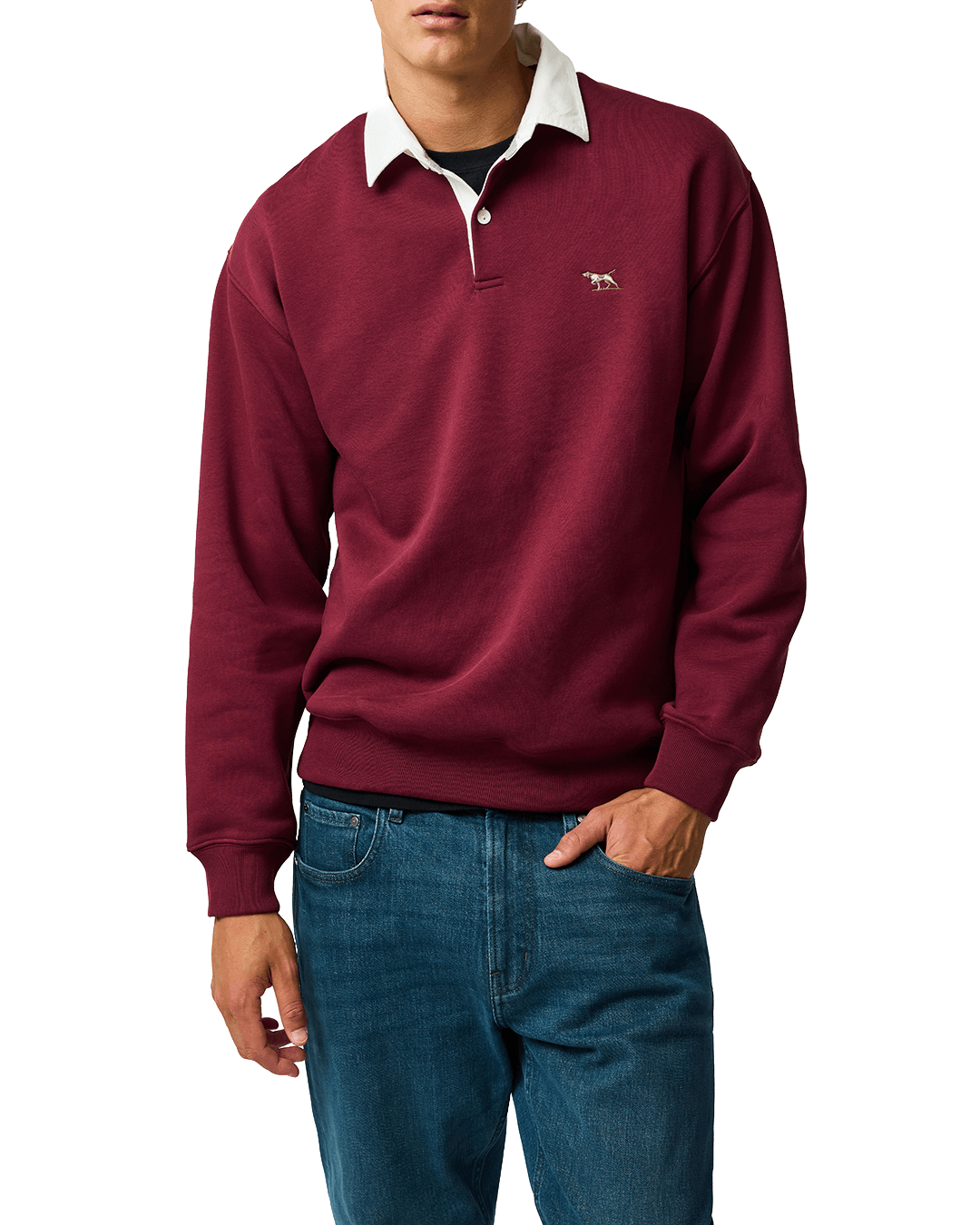 Rodd & Gunn Polo Shirts Rodd & Gunn Oxblood Otago Rugby Shirt