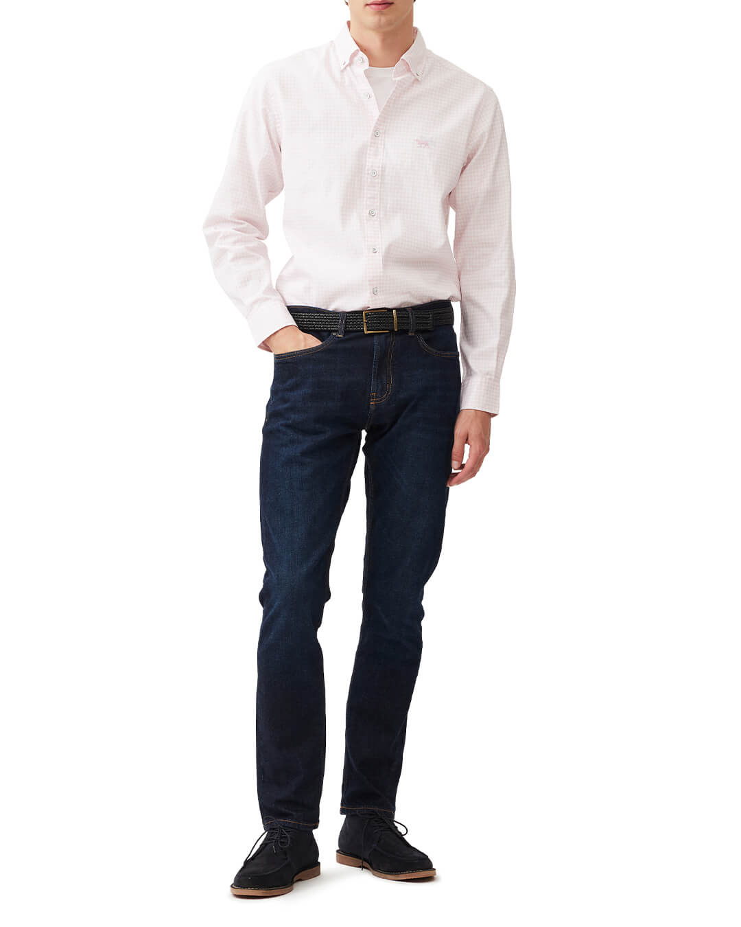 Rodd &amp; Gunn Shirts GUNN SHIRT CHECK OXFORD ROSEWATER