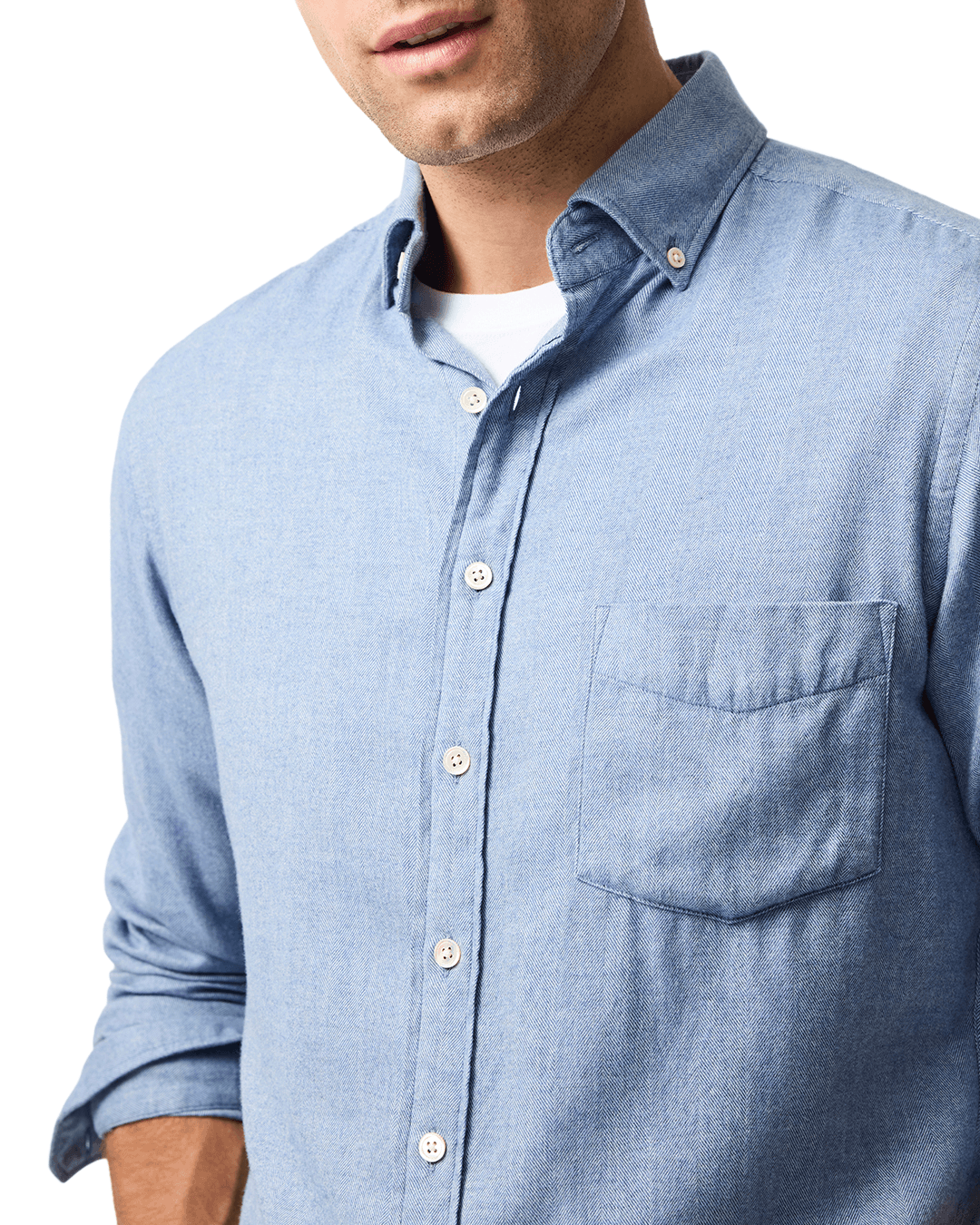 Rodd & Gunn Shirts Rodd & Gunn Chambray Blue Barrhill Long Sleeve Shirt