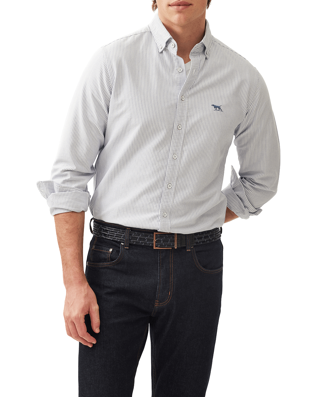 Rodd & Gunn Shirts Rodd & Gunn French Navy Lakeside Stripe Oxford Shirt