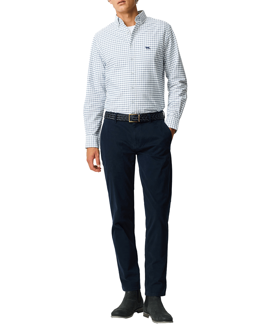 Rodd & Gunn Shirts Rodd & Gunn Navy Gunn Check Oxford 3 Shirt