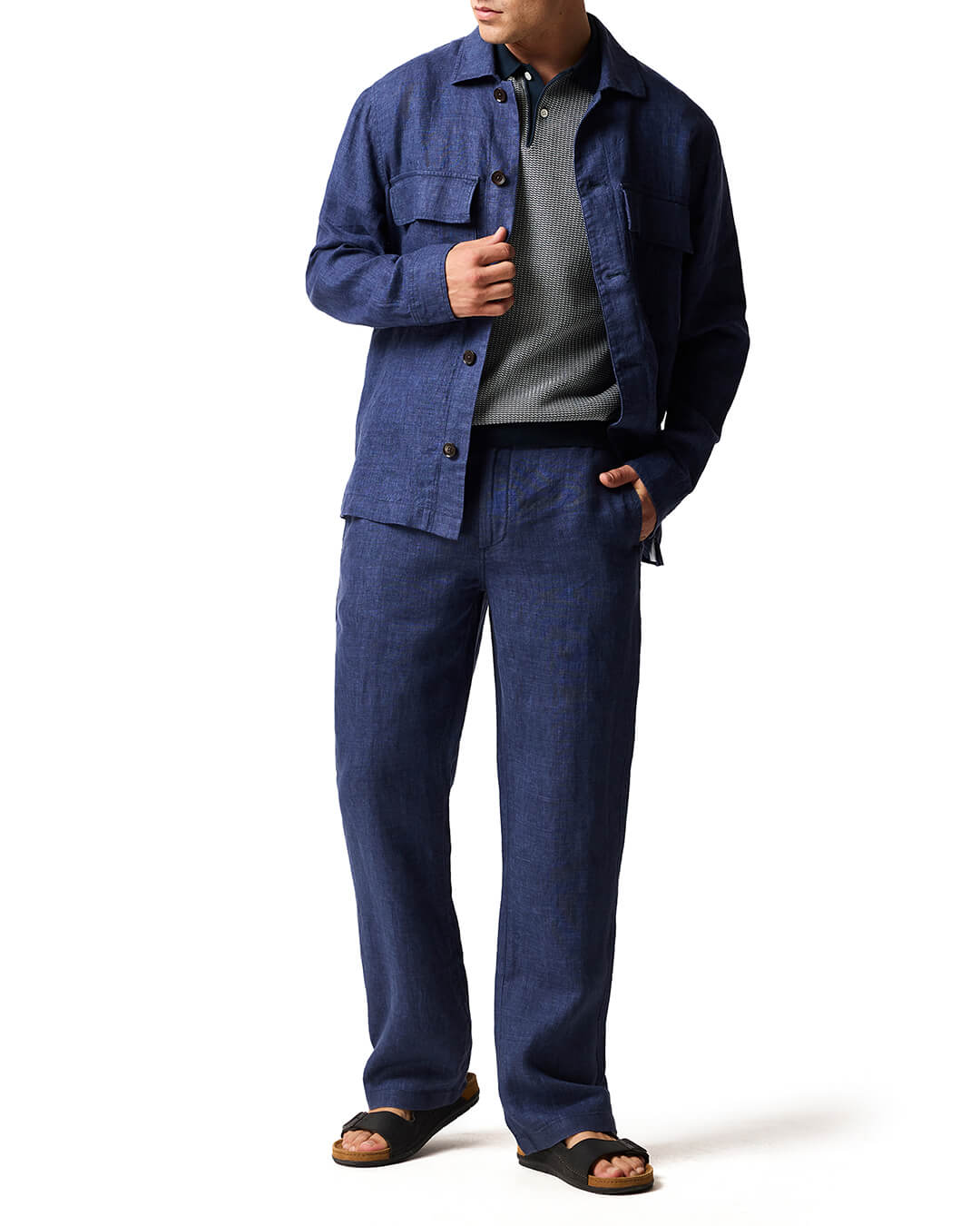 RODD & GUNN Shirts Rodd & Gunn Resort Linen Marine
