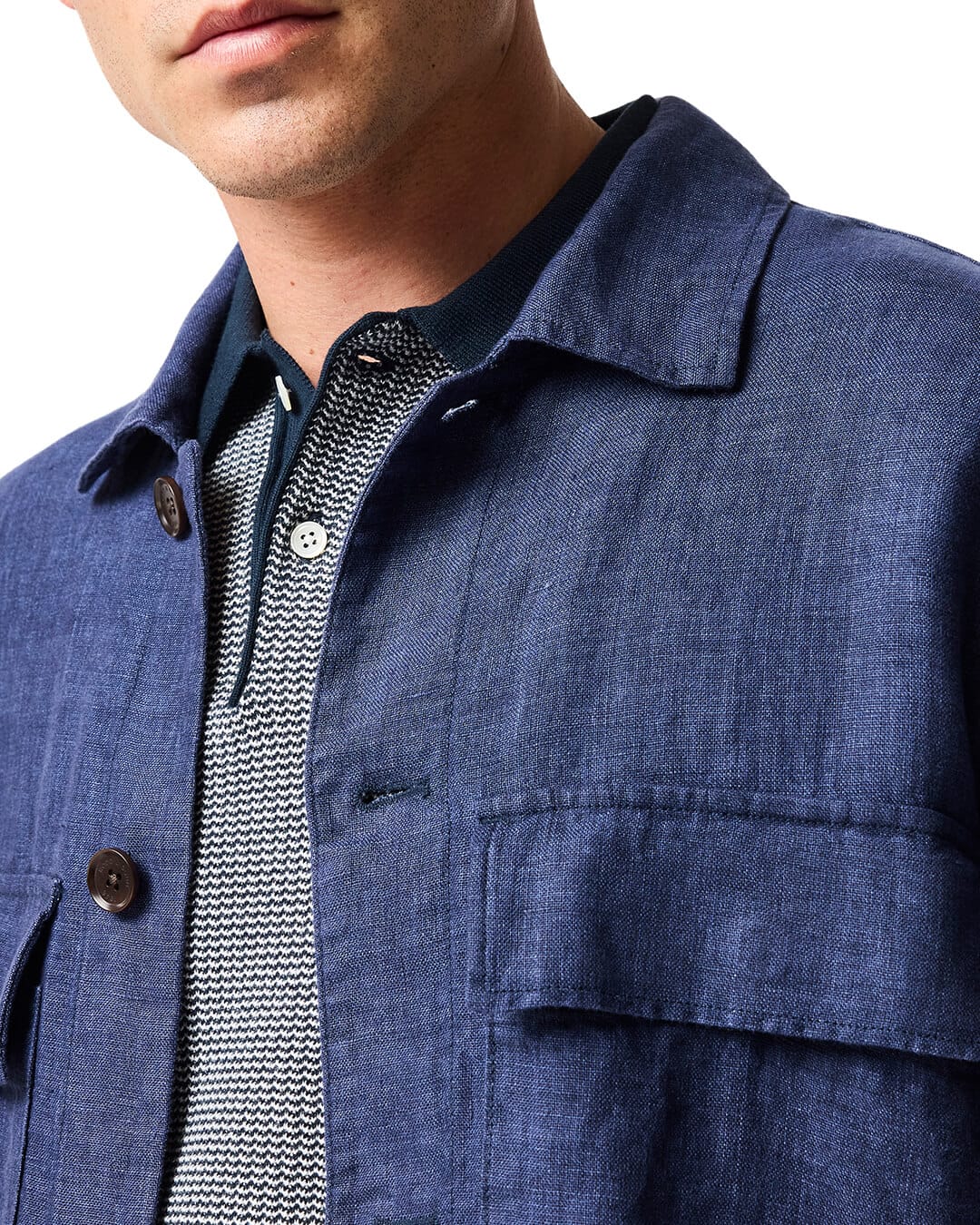 RODD & GUNN Shirts Rodd & Gunn Resort Linen Marine