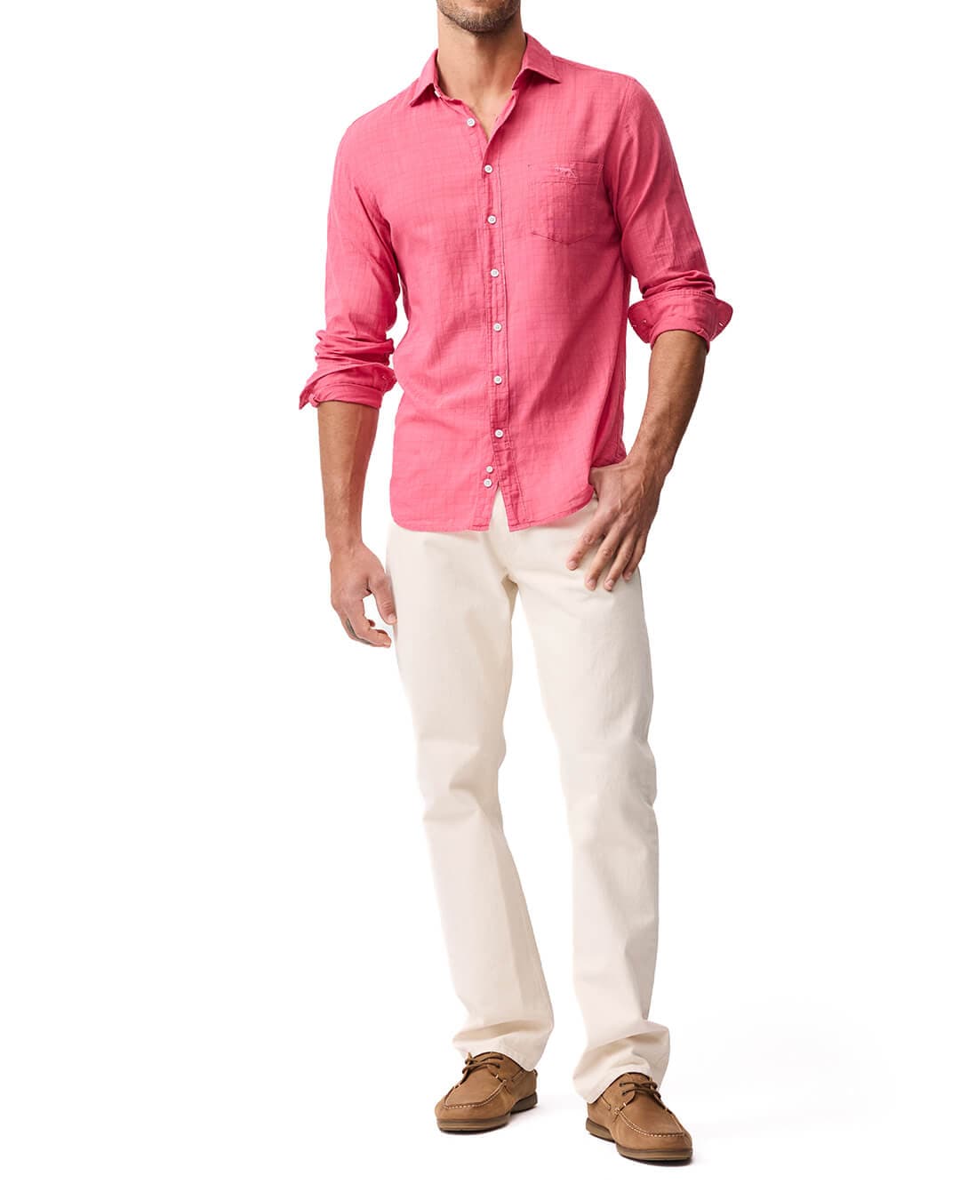 RODD & GUNN Shirts Rodd & Gunn Taupo Bay Geranium