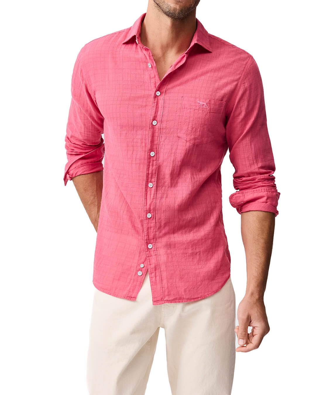RODD & GUNN Shirts Rodd & Gunn Taupo Bay Geranium