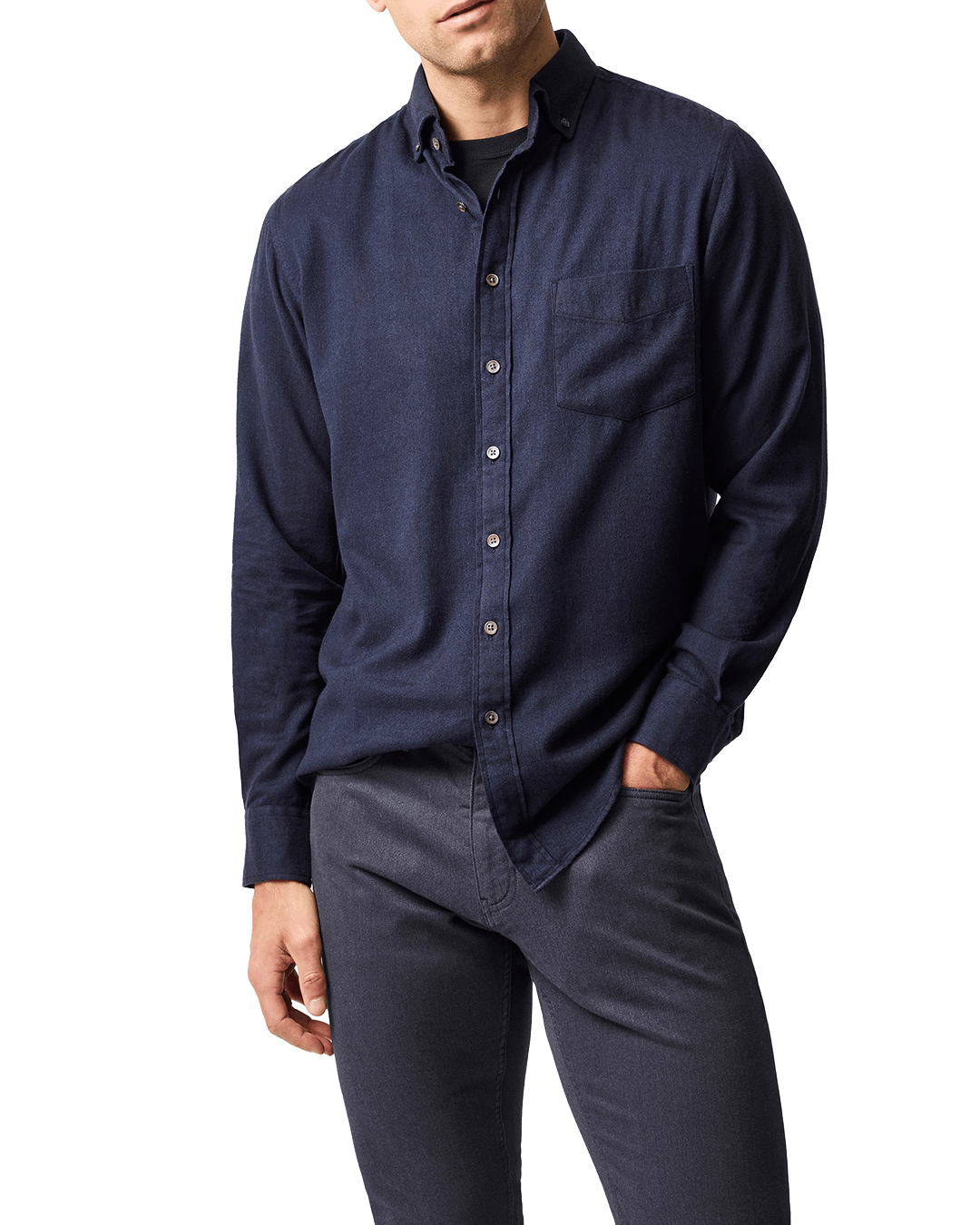 Rodd & Gunn Shirts Rodd & Gunn Twilight Navy Barrhill Long Sleeve Shirt