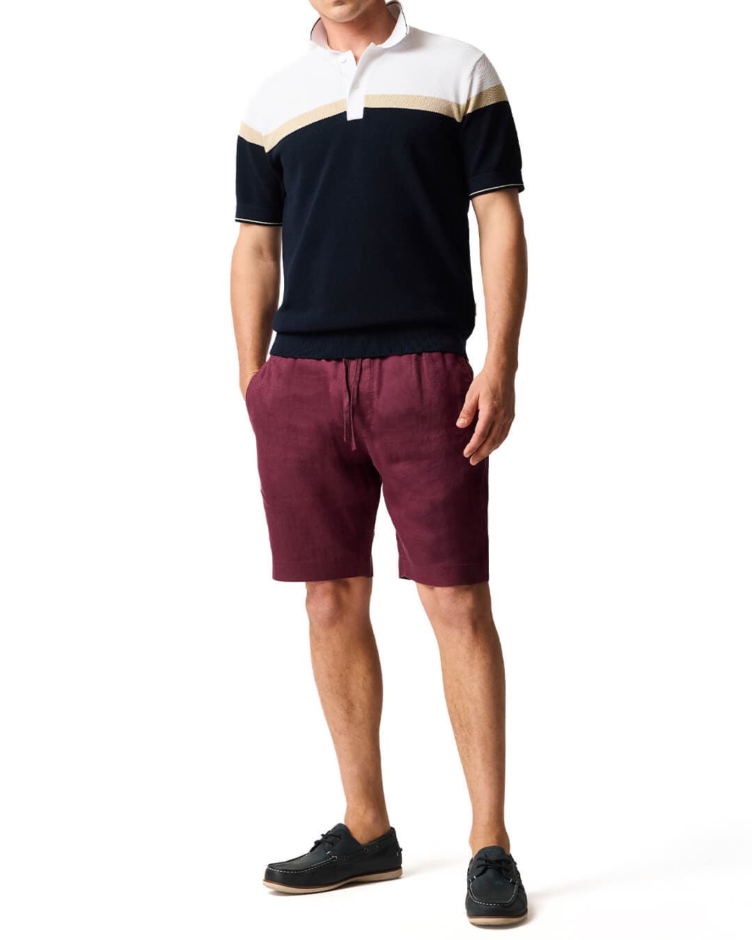 RODD & GUNN Shorts Rodd & Gunn  Linen 9" Resort Oxblood