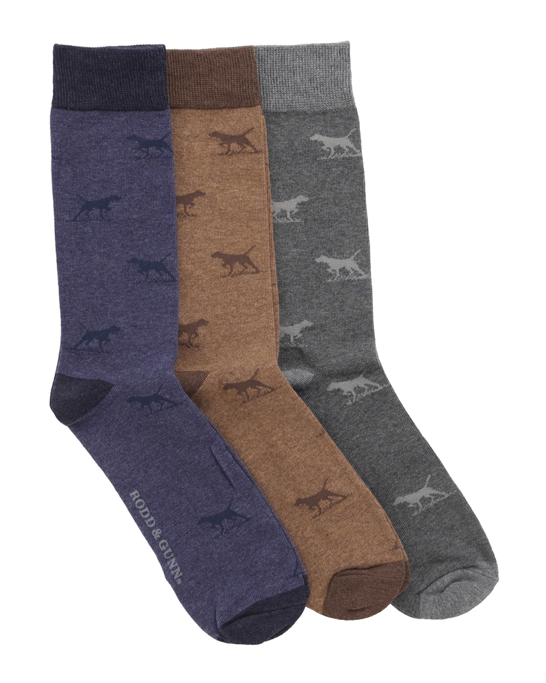 Rodd & Gunn Socks Rodd & Gunn Multicolour Dogs-a-Plenty Socks 3 Pack (Washed)