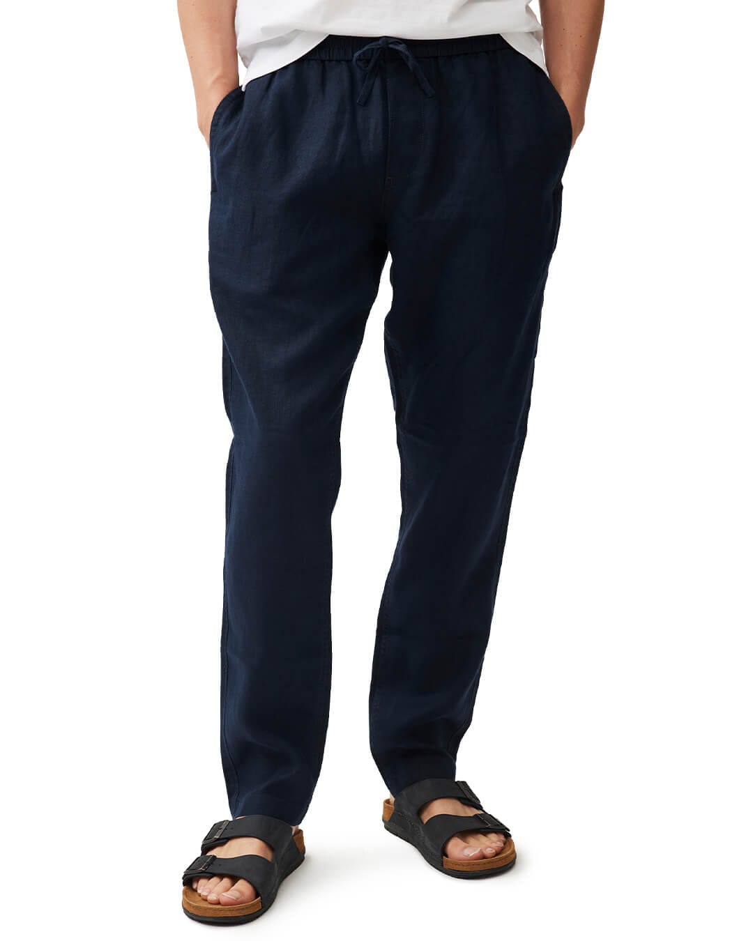 RODD & GUNN Trousers Rodd & Gunn Linen Resort Navy