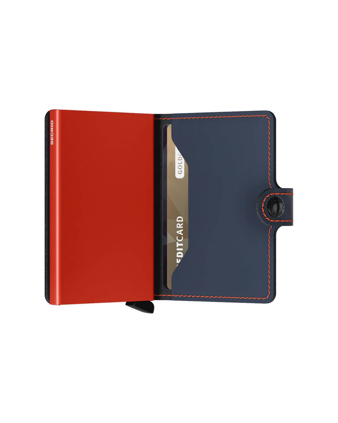 SECRID Wallets ONE Secrid Matte Night Blue Orange Miniwallet