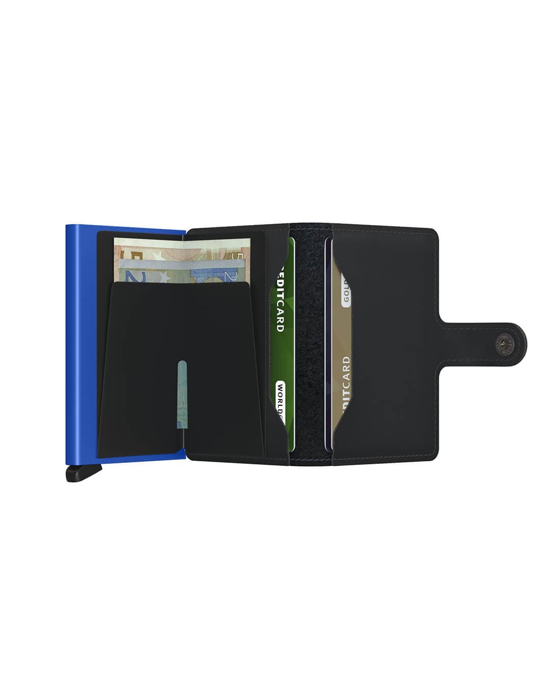 Secrid Wallets One Size Secrid Miniwallet Matte Black &amp; Blue