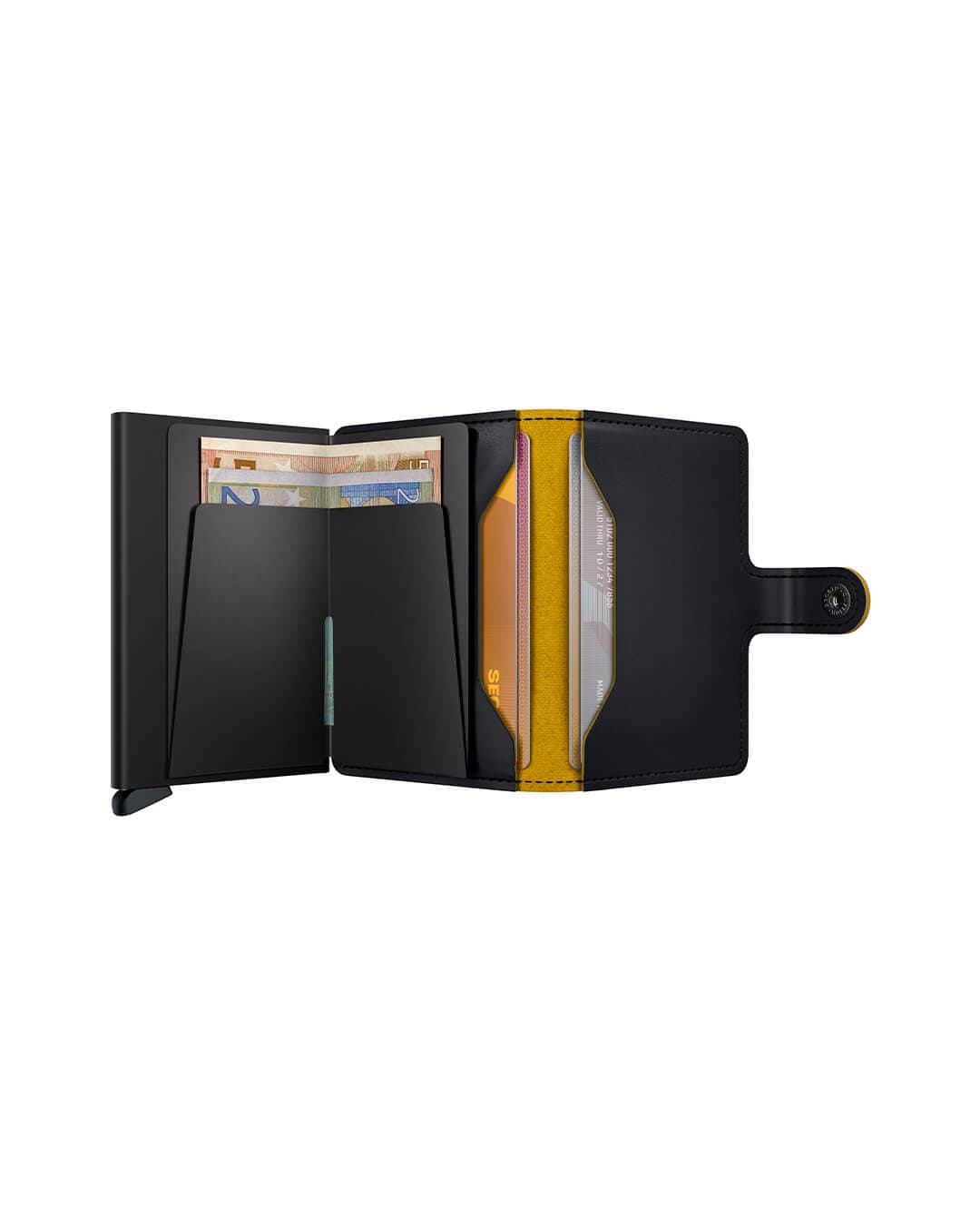 Secrid Wallets One Size Secrid Miniwallet Matte Black &amp; Ochre
