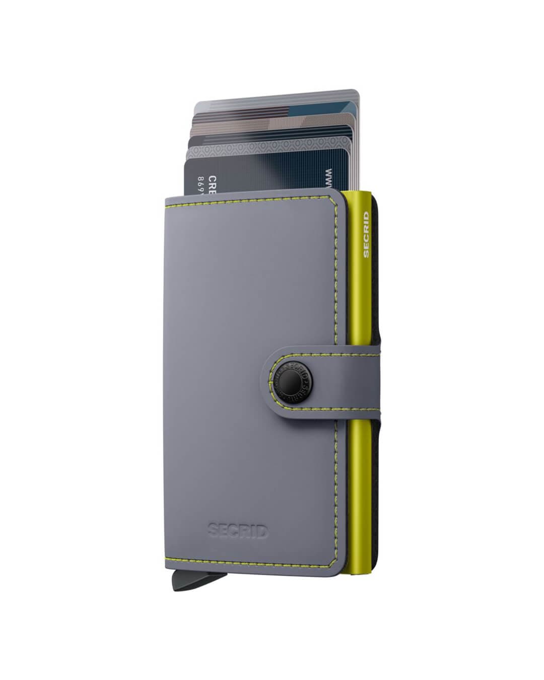 Secrid Wallets One Size Secrid Miniwallet Matte Grey & Lime
