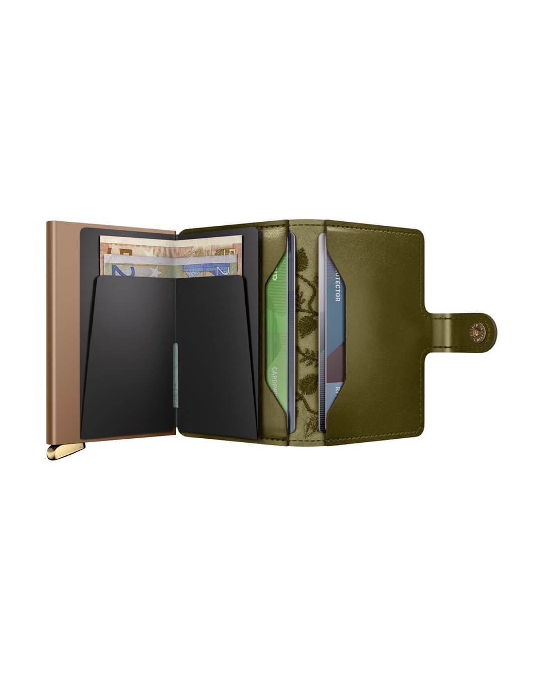 Secrid Wallets One Size Secrid Miniwallet Stitch Floral Olive+