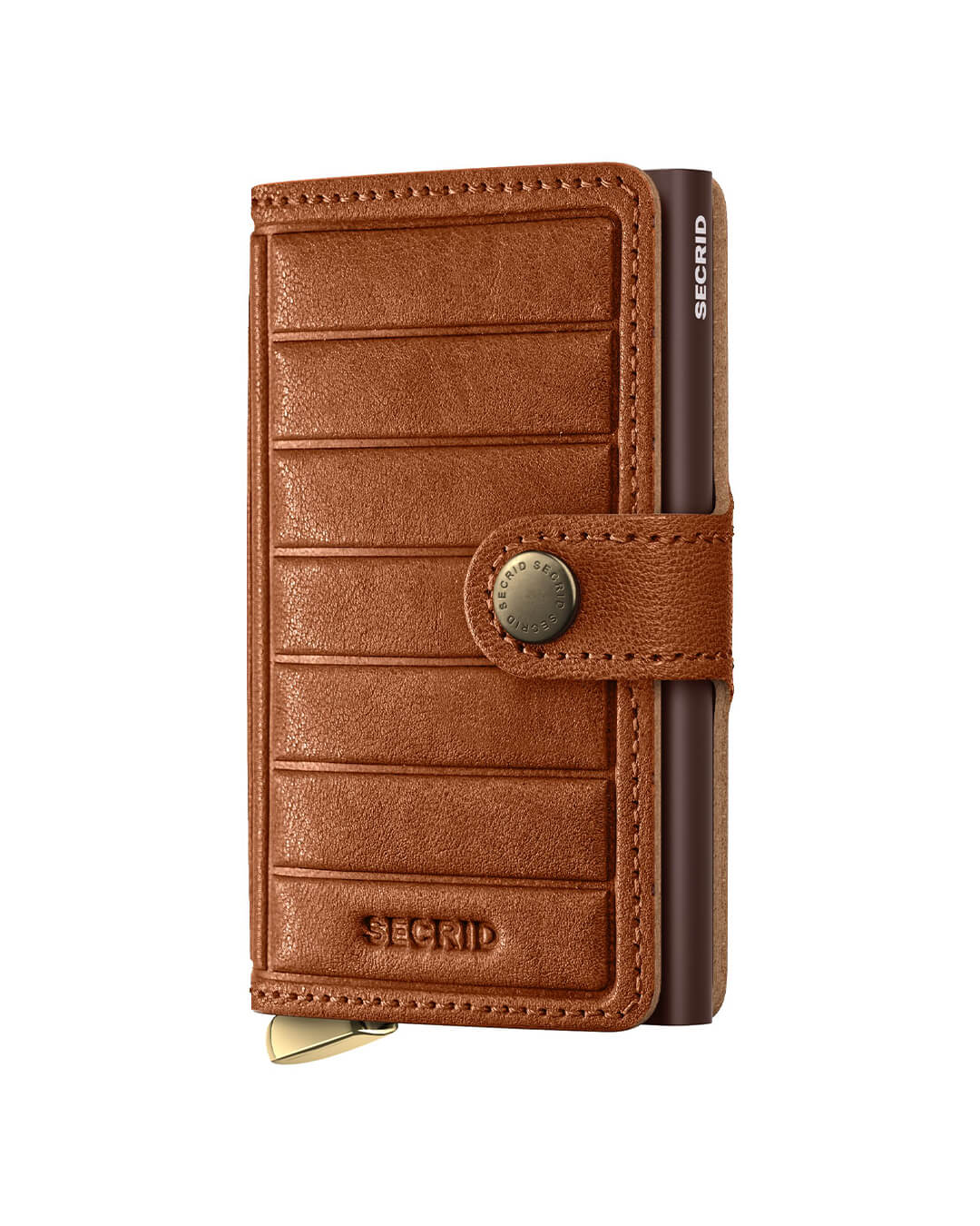 Secrid Wallets One Size Secrid Premium Miniwallet Emboss Lines Cognac