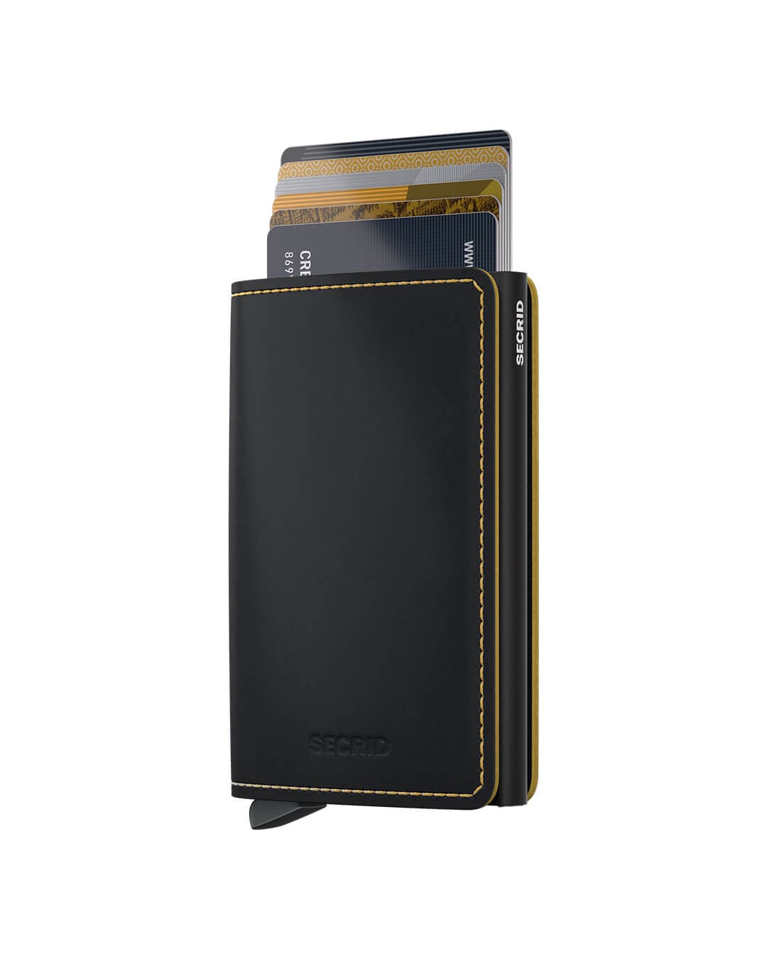 Secrid Wallets One Size Secrid Slimwallet Matte Black &amp; Ochre