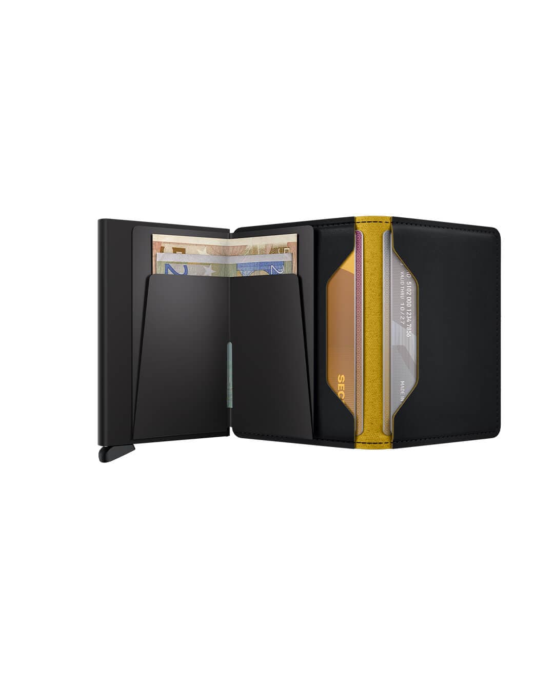 Secrid Wallets One Size Secrid Slimwallet Matte Black &amp; Ochre