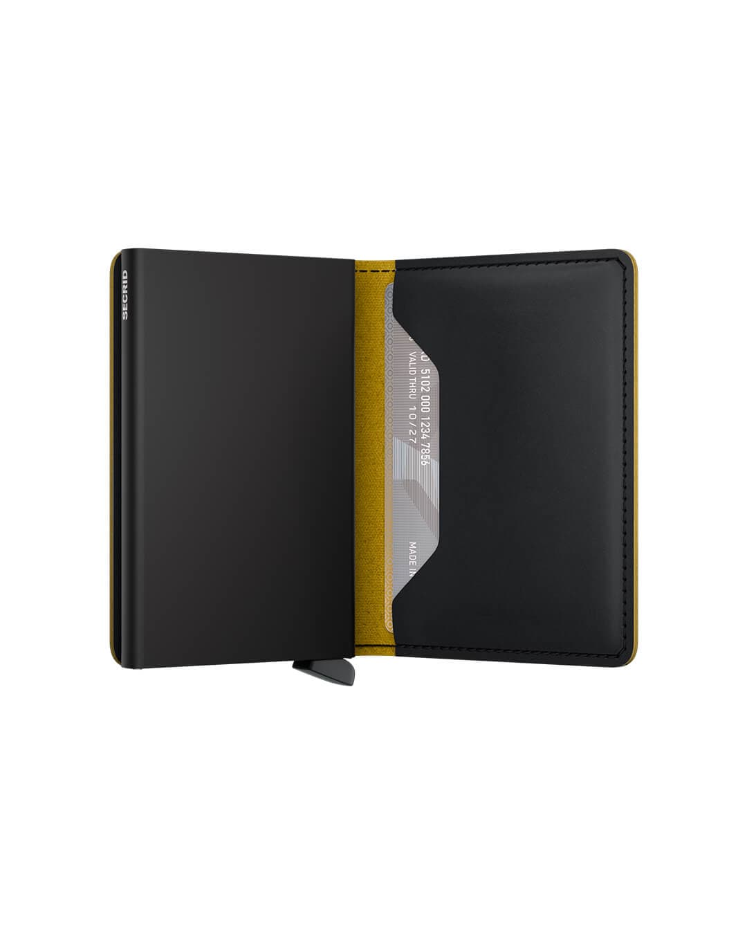 Secrid Wallets One Size Secrid Slimwallet Matte Black &amp; Ochre