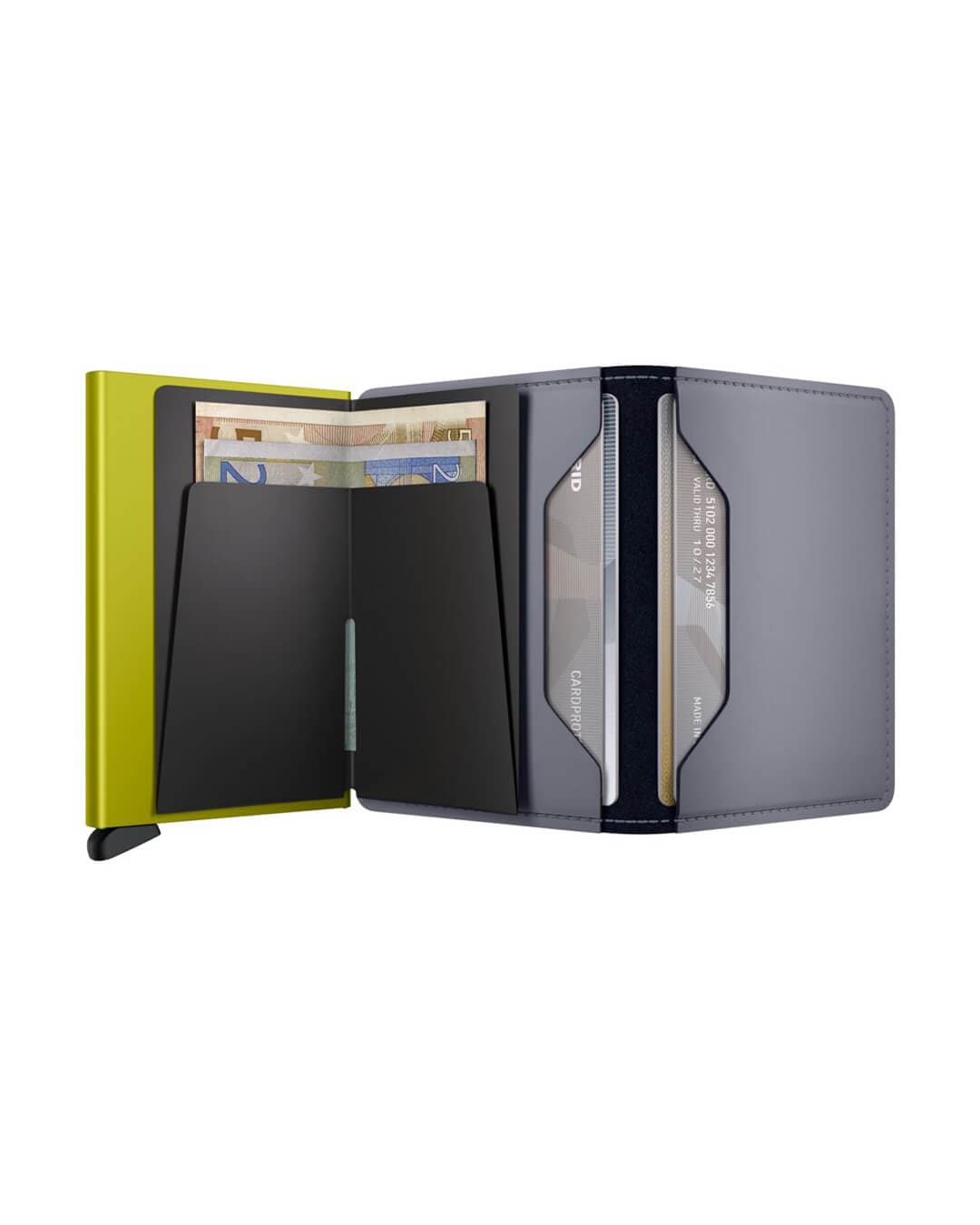 Secrid Wallets One Size Secrid Slimwallet Matte Grey & Lime