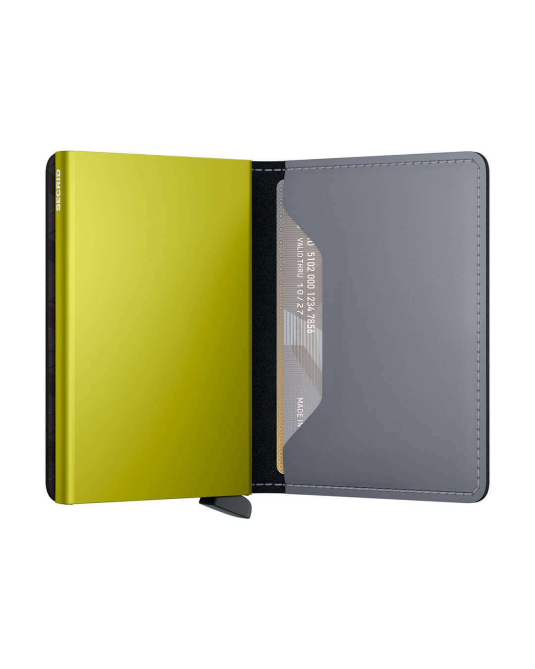 Secrid Wallets One Size Secrid Slimwallet Matte Grey & Lime