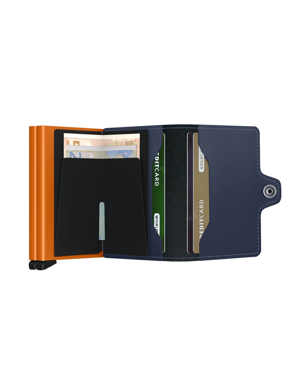 Secrid Wallets One Size Secrid Twinwallet Matte Night Blue-Orange