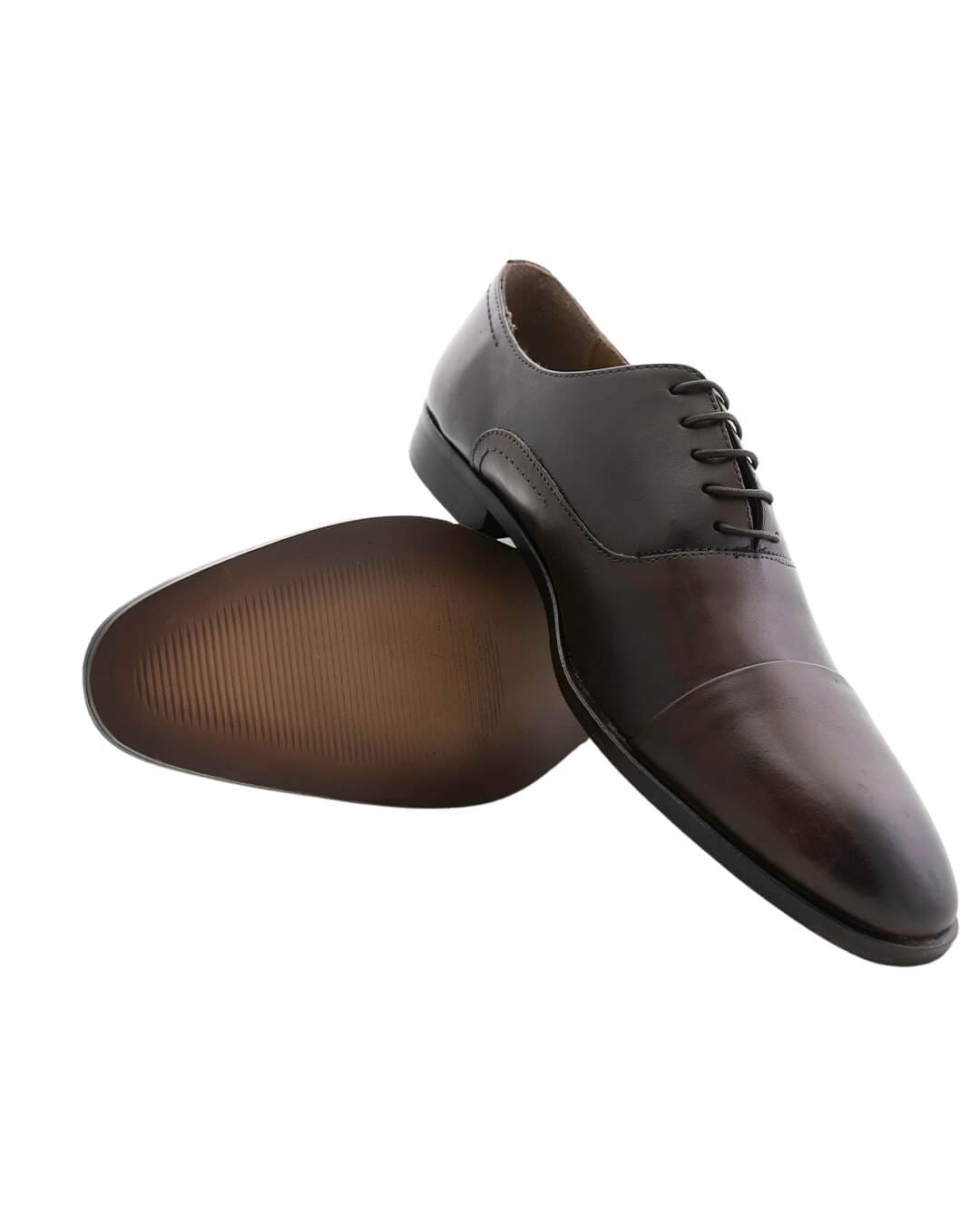 Sloane Shoes Sloane Garcia Brown Toe Cap Leather Shoes