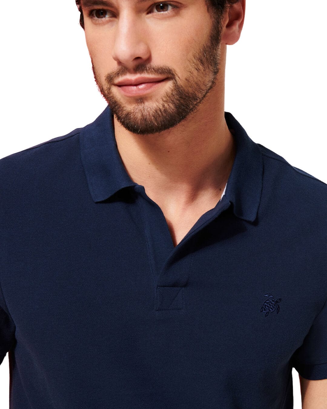 Vilebrequin Polo Shirts Vilebrequin Navy Organic Cotton Pique Polo Shirt