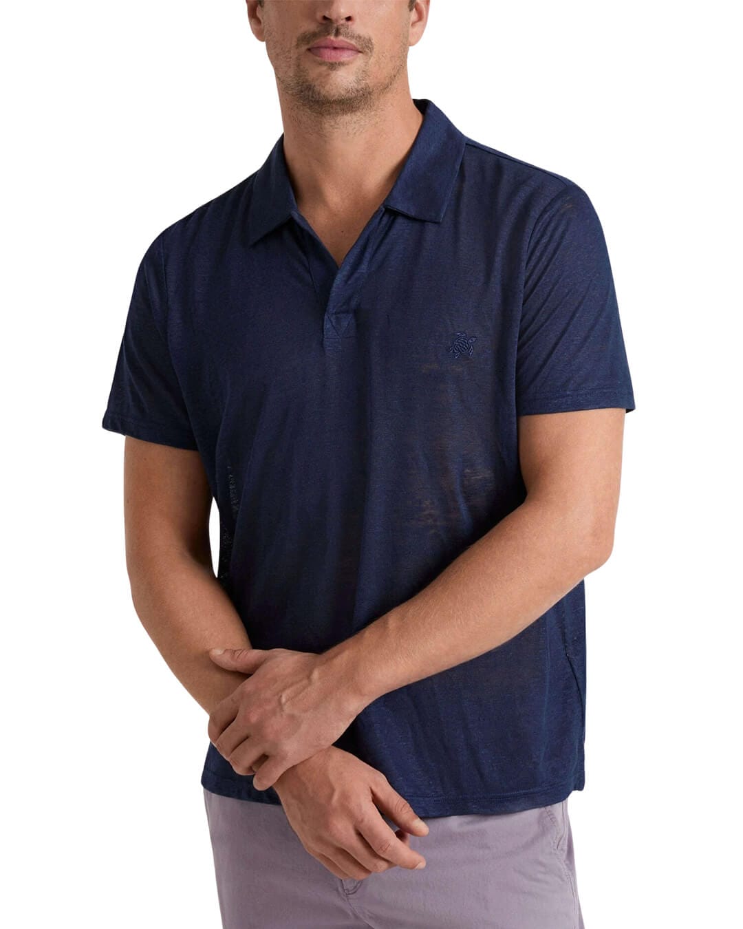 Vilebrequin Polo Shirts Vilebrequin PYRAMID POLO SHIRT BLEU MARINE