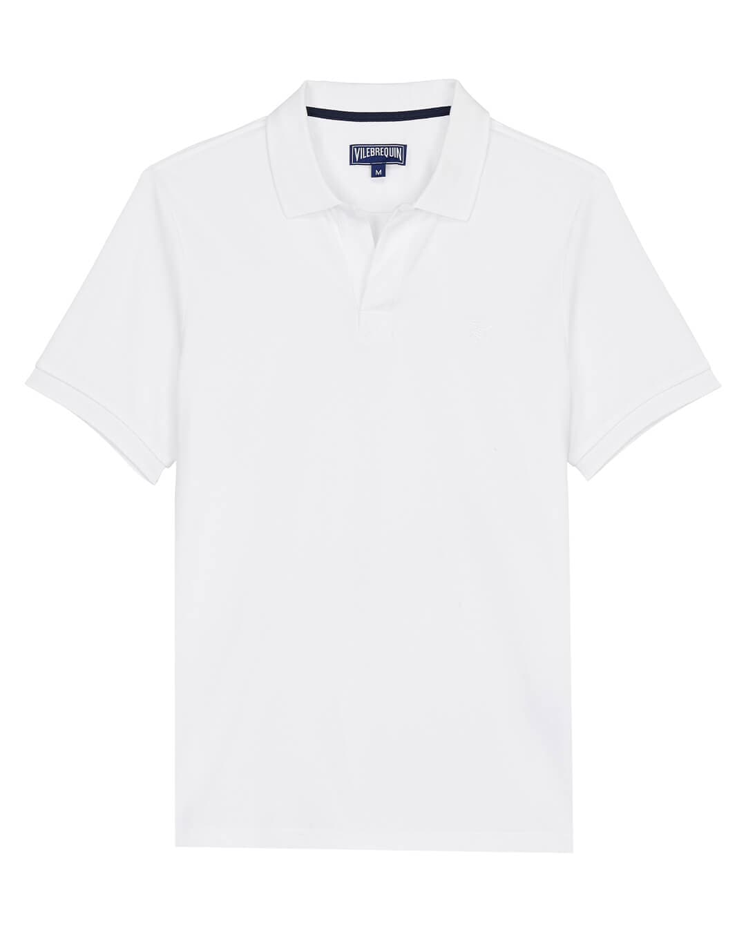 Vilebrequin Polo Shirts Vilebrequin White Organic Cotton Pique Polo Shirt