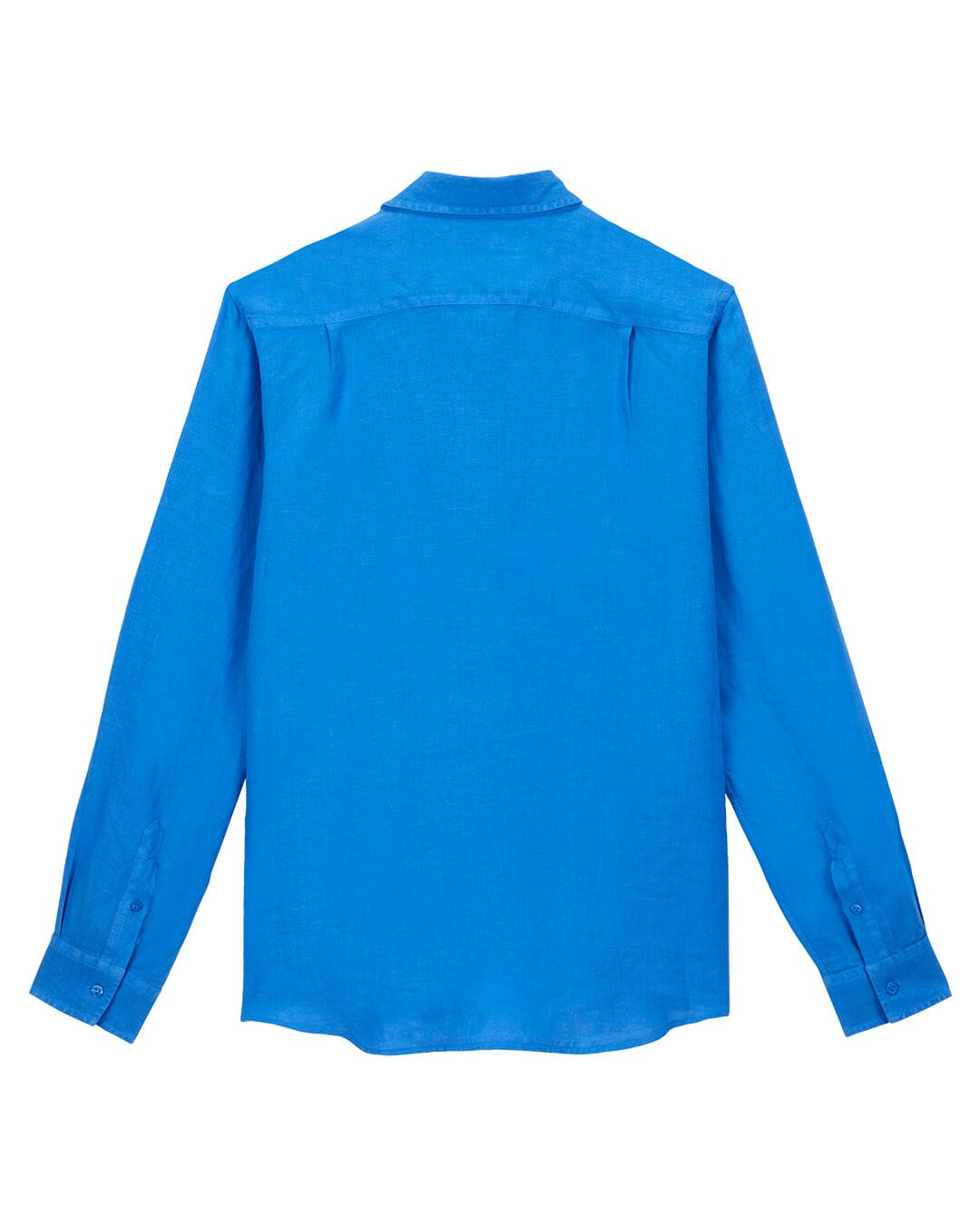 Vilebrequin Shirts Vilebrequin Blue Linen Solid Shirt