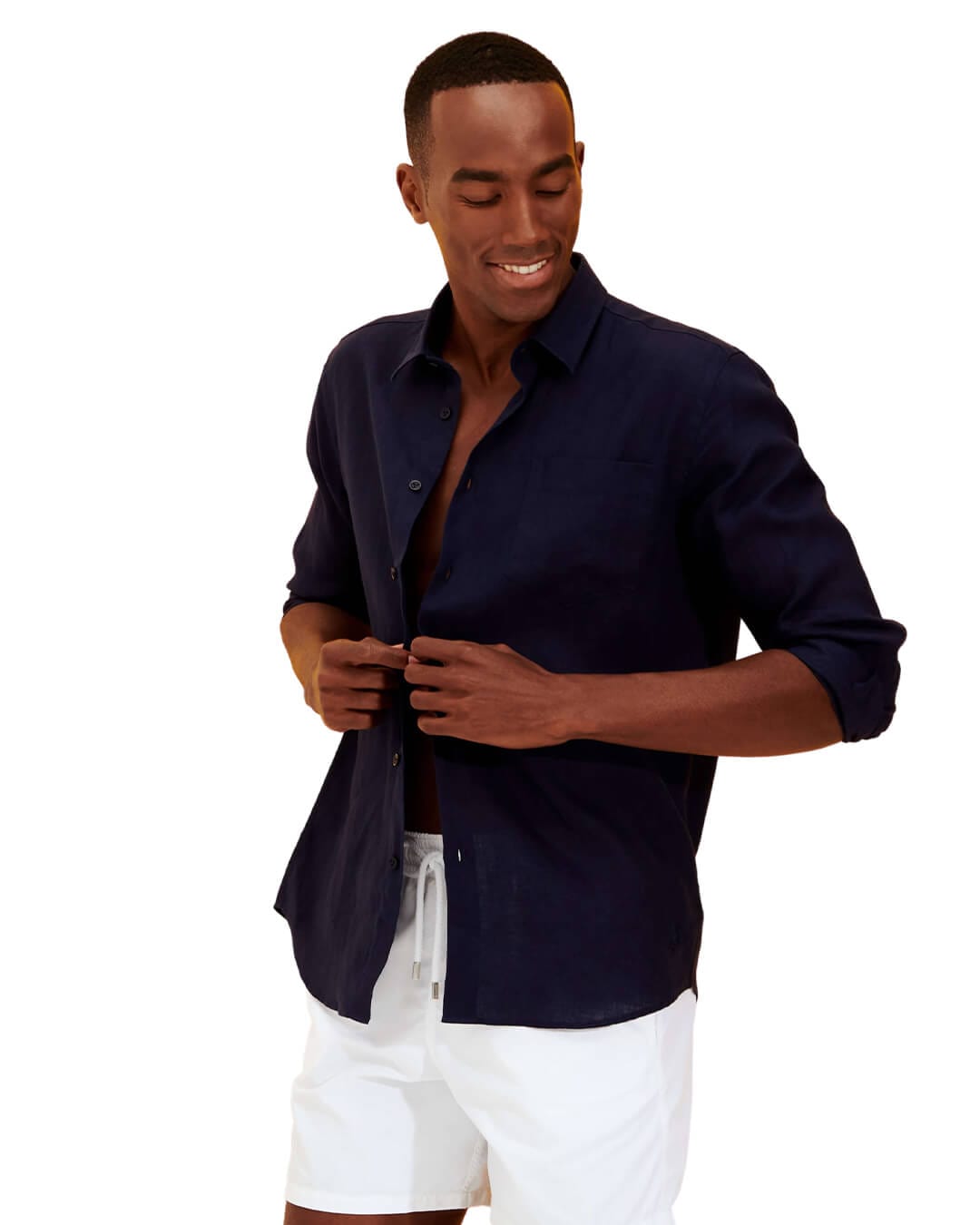 Vilebrequin Shirts Vilebrequin Navy Linen Shirt