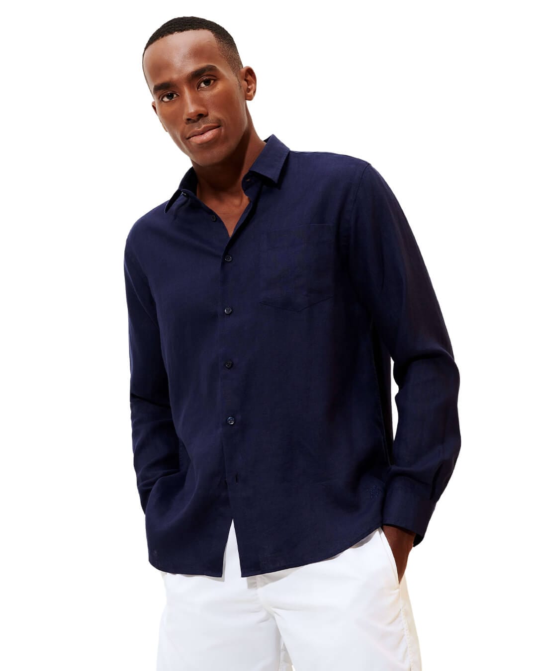 Vilebrequin Shirts Vilebrequin Navy Linen Shirt