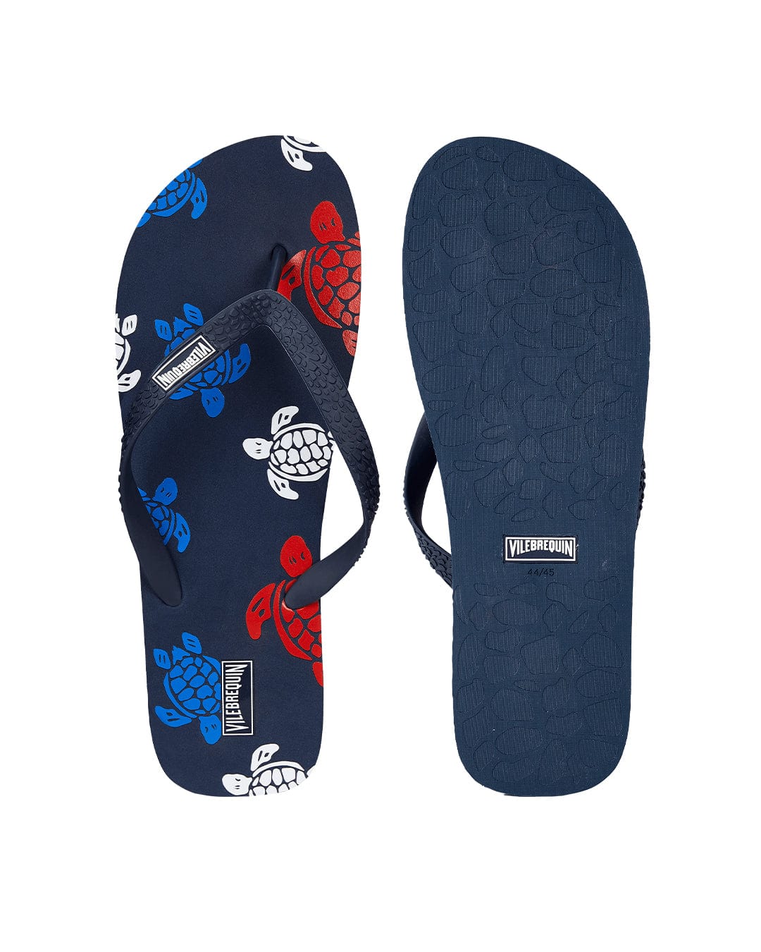 Vilebrequin Shoes Vilebrequin Multicoloured Turtles Navy Flip Flop