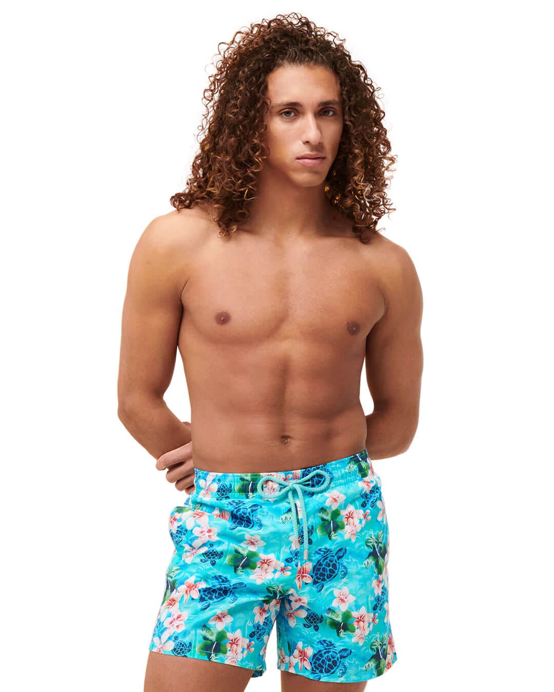 Vilebrequin Swimwear Vilebrequin Blue Turtles Jungle Swim Shorts