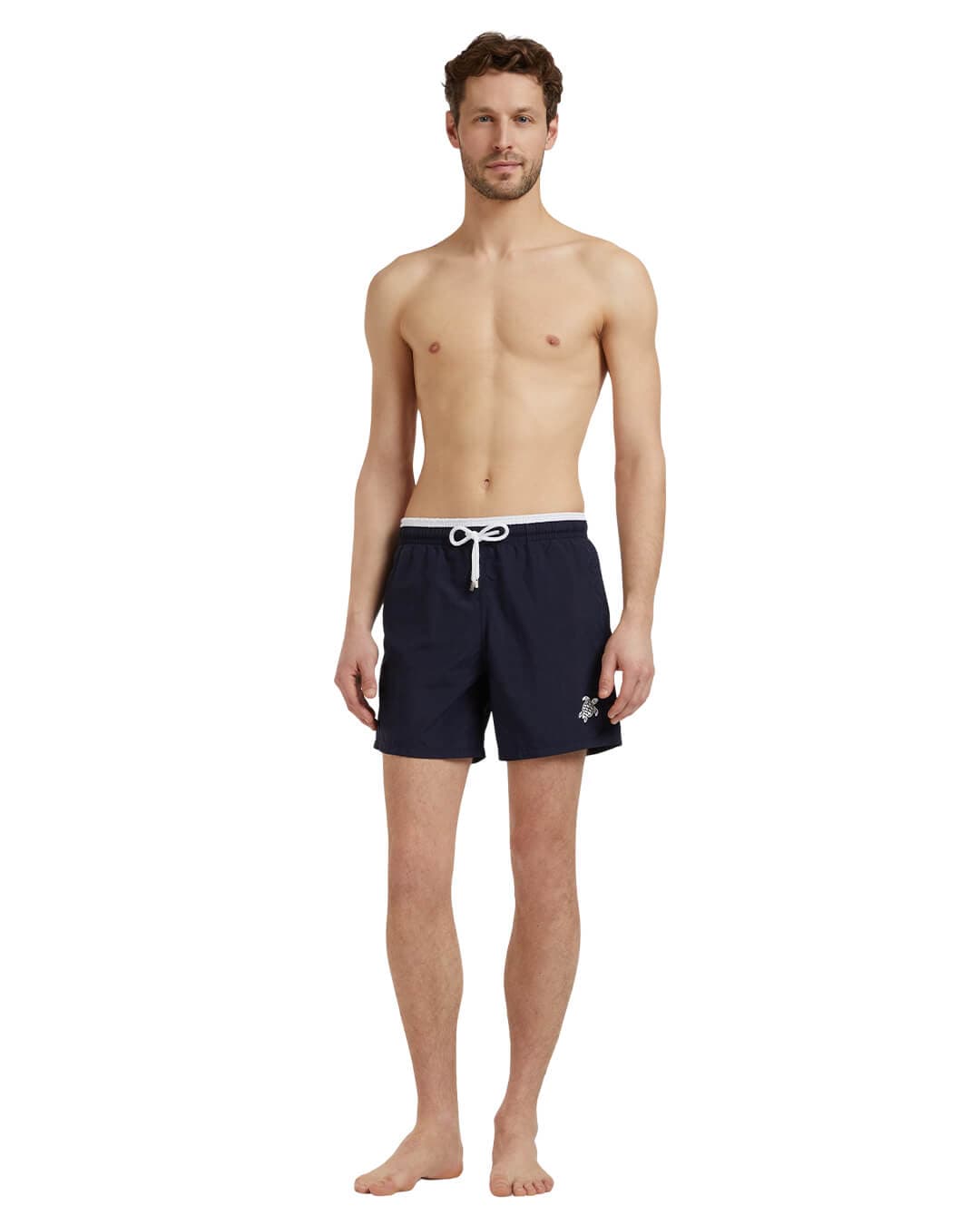 Vilebrequin Swimwear Vilebrequin Marine / Blanc Moka Swim Shorts