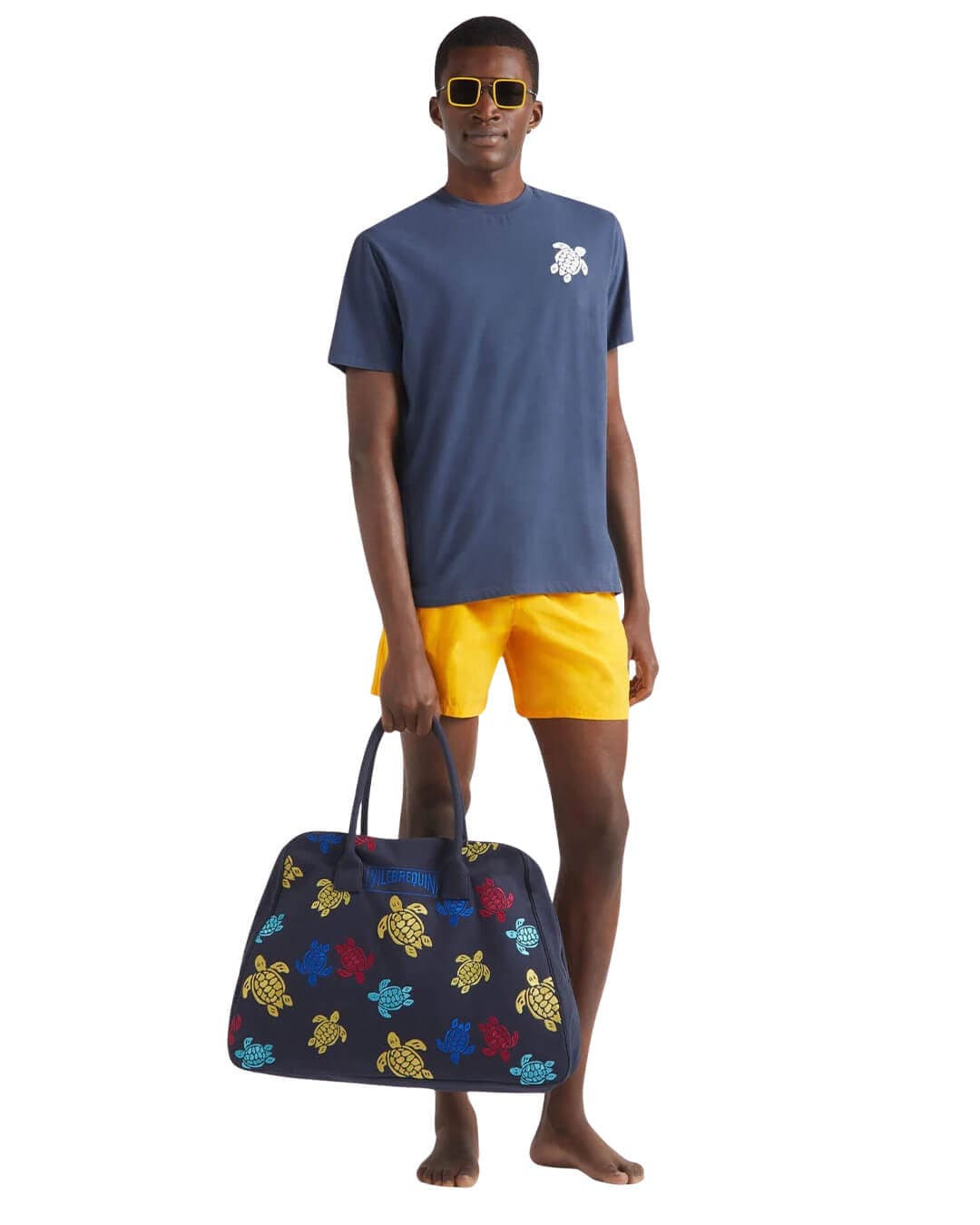 Vilebrequin T-Shirts Vilebrequin PARTISOL T-SHIRT BLEU MARINE